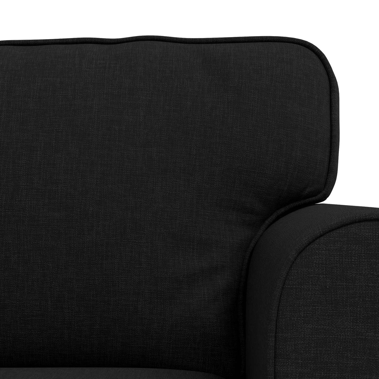 vidaXL Σετ Καναπέ 2 pcs Μαύρο 175 x 82 x 80 εκ ύφασμα