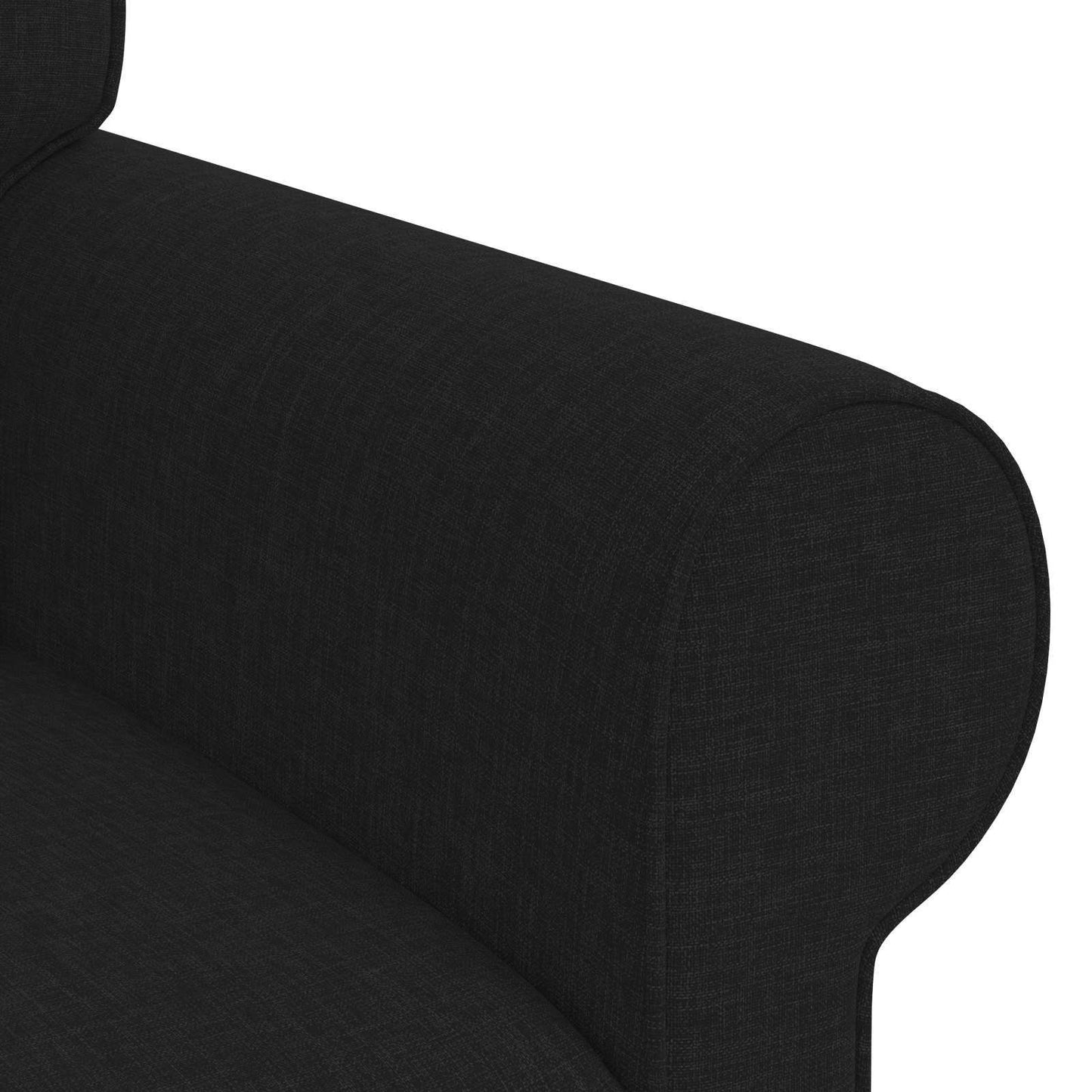 vidaXL Σετ Καναπέ 2 pcs Μαύρο 175 x 82 x 80 εκ ύφασμα