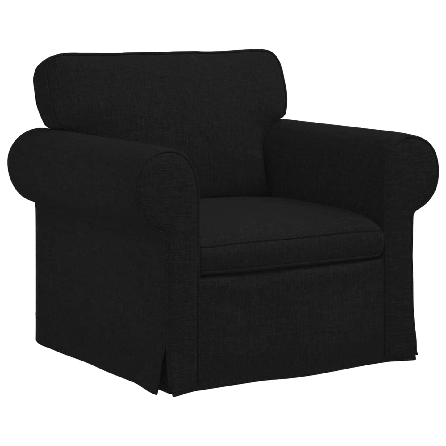 vidaXL Σετ Καναπέ 2 pcs Μαύρο 175 x 82 x 80 εκ ύφασμα