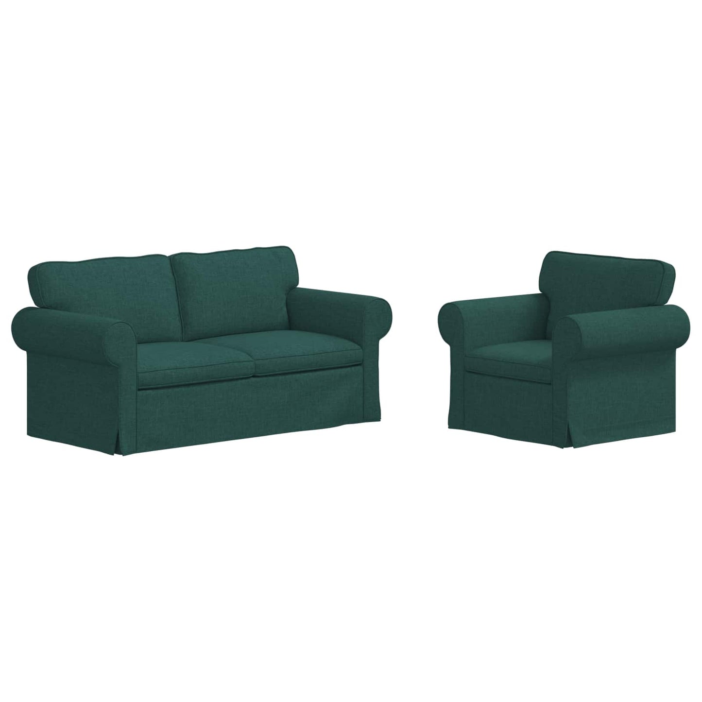 vidaXL Σετ Καναπέ 2 pcs Σκούρο Πράσινο 175 x 82 x 80 εκ ύφασμα