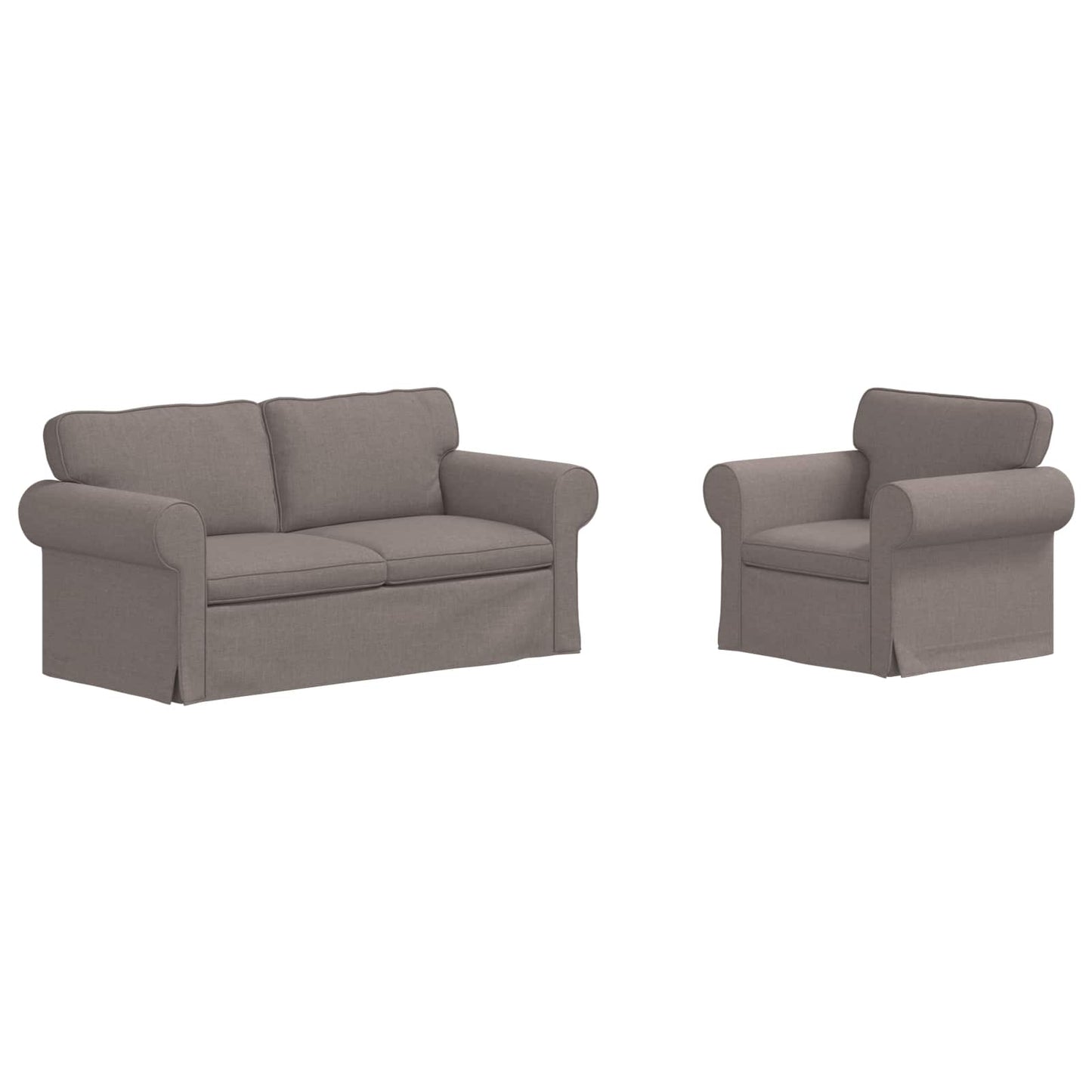 vidaXL Σετ Καναπέ 2 pcs Taupe 175 x 82 x 80 εκ ύφασμα
