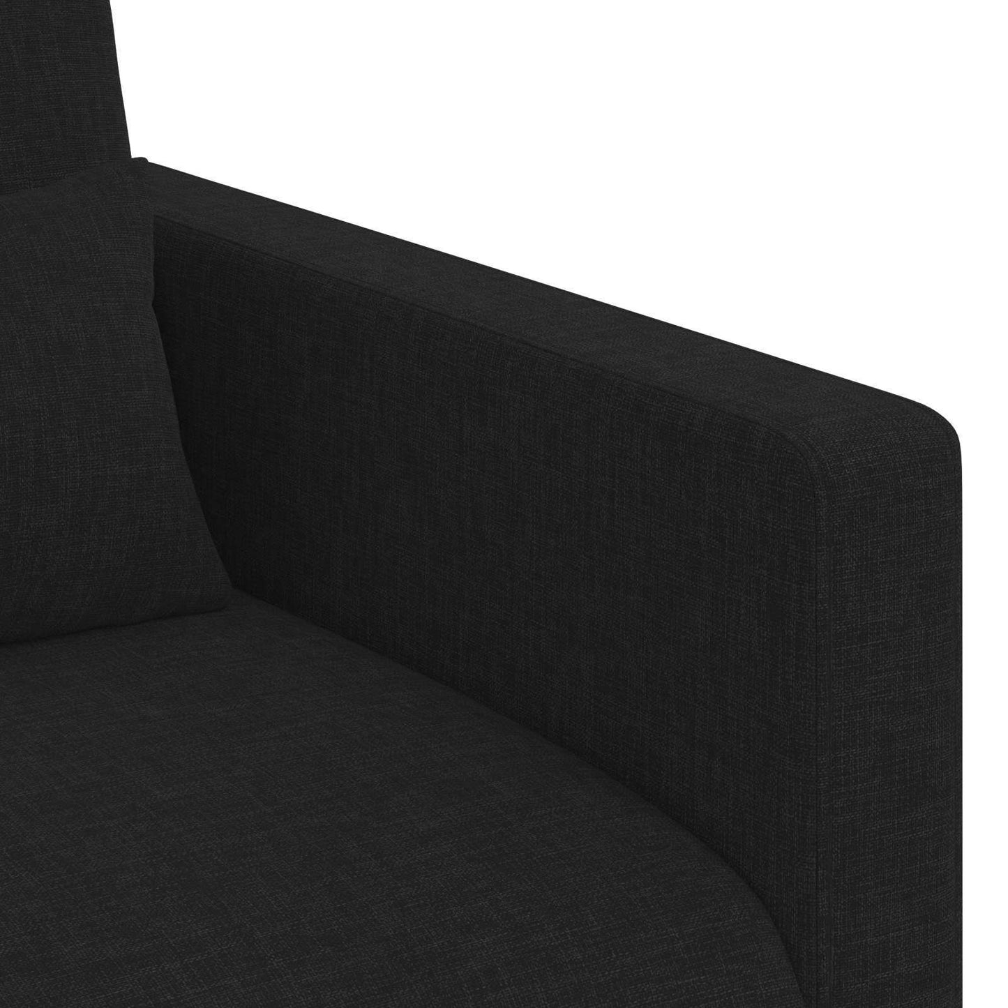 vidaXL Σετ Καναπέ 2 pcs Μαύρο 158 x 78 x 80 εκ ύφασμα