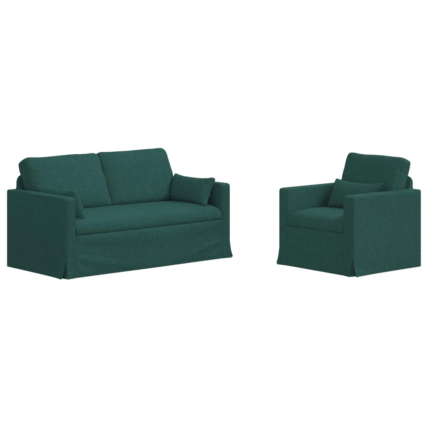 vidaXL Σετ Καναπέ 2 pcs Σκούρο Πράσινο 158 x 78 x 80 εκ ύφασμα