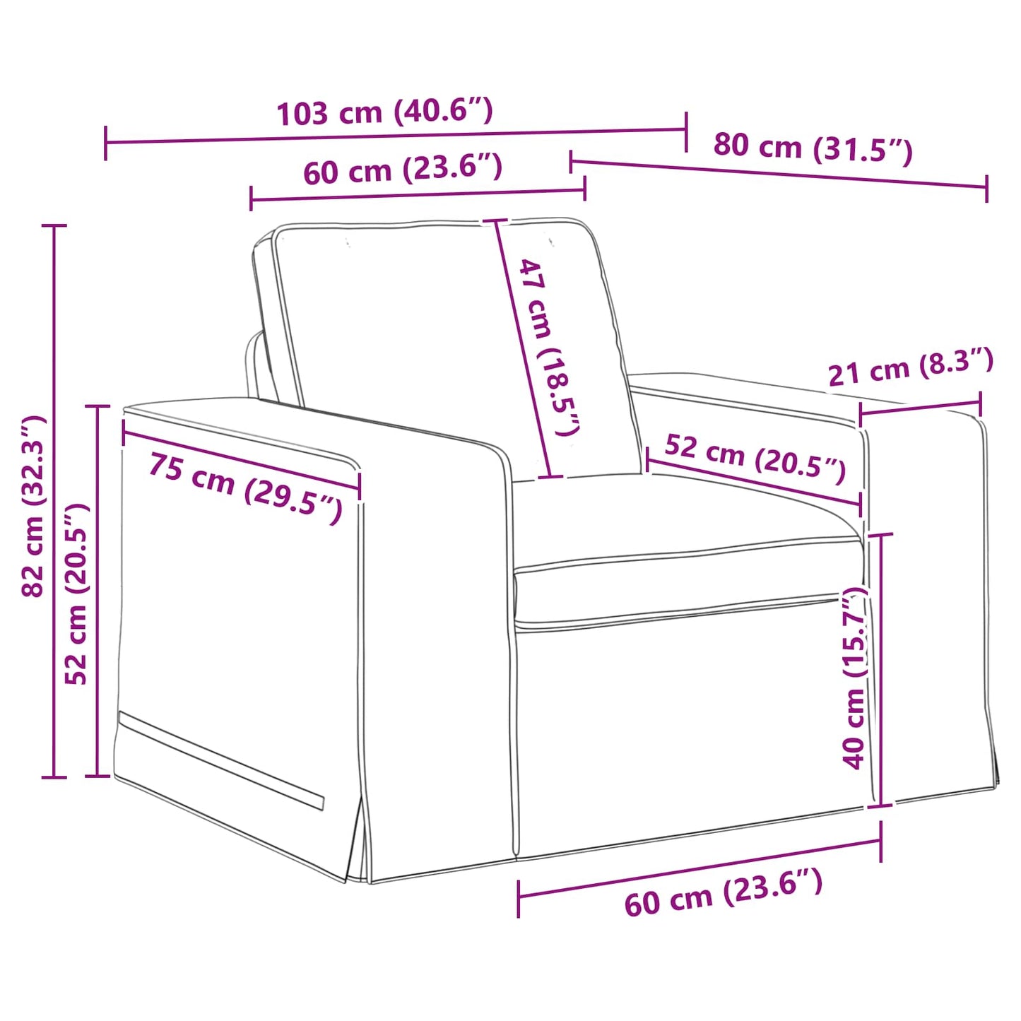 vidaXL Σετ Καναπέ 2 pcs Μαύρο 182 x 80 x 82 εκ ύφασμα