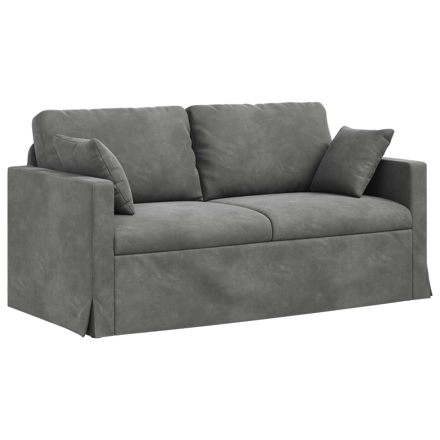 vidaXL Σετ Καναπέ 2 pcs Σκούρο Γκρι 158 x 78 x 80 εκ Βελούδο