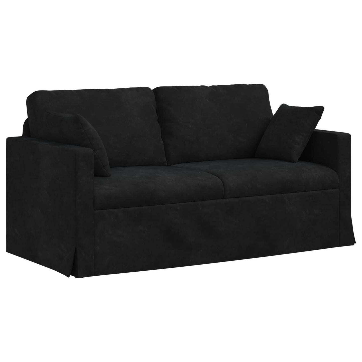 vidaXL Σετ Καναπέ 2 pcs Μαύρο 158 x 78 x 80 εκ Βελούδο