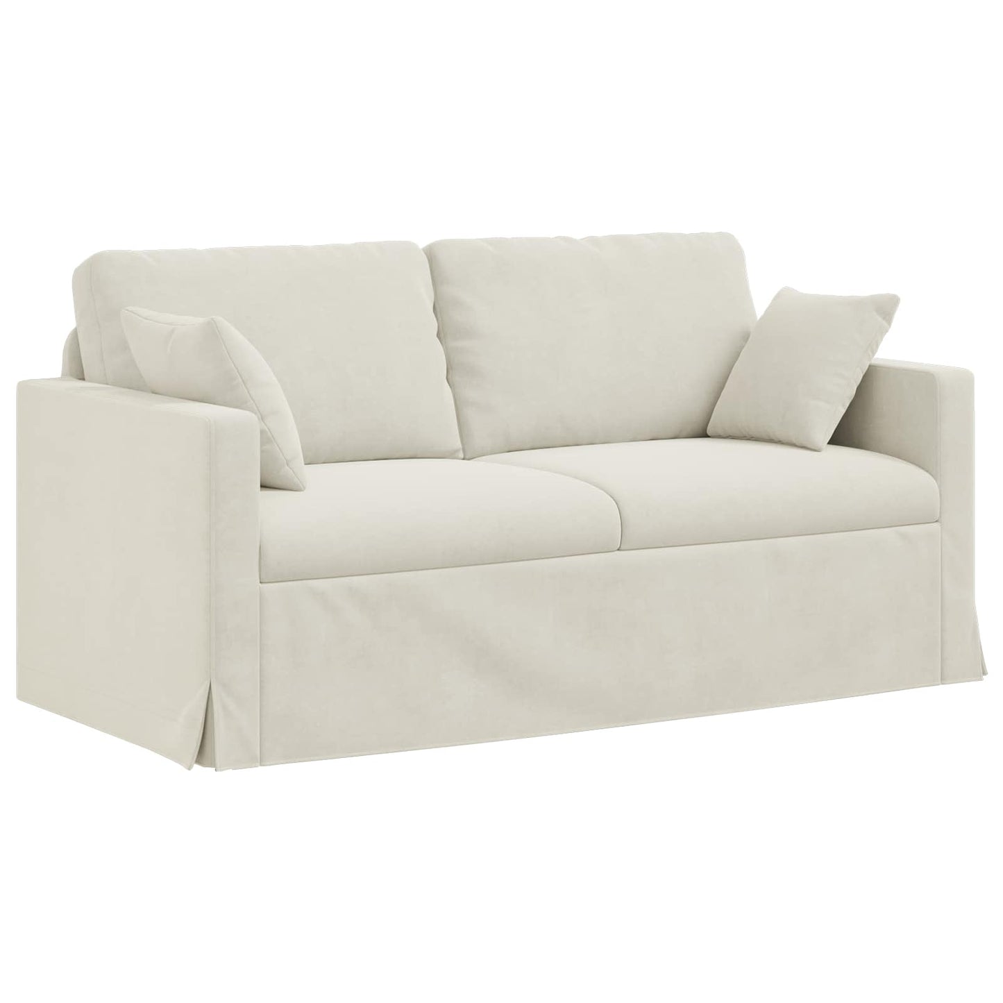 vidaXL Σετ Καναπέ 2 pcs Κρεμ 158 x 78 x 80 εκ Βελούδο