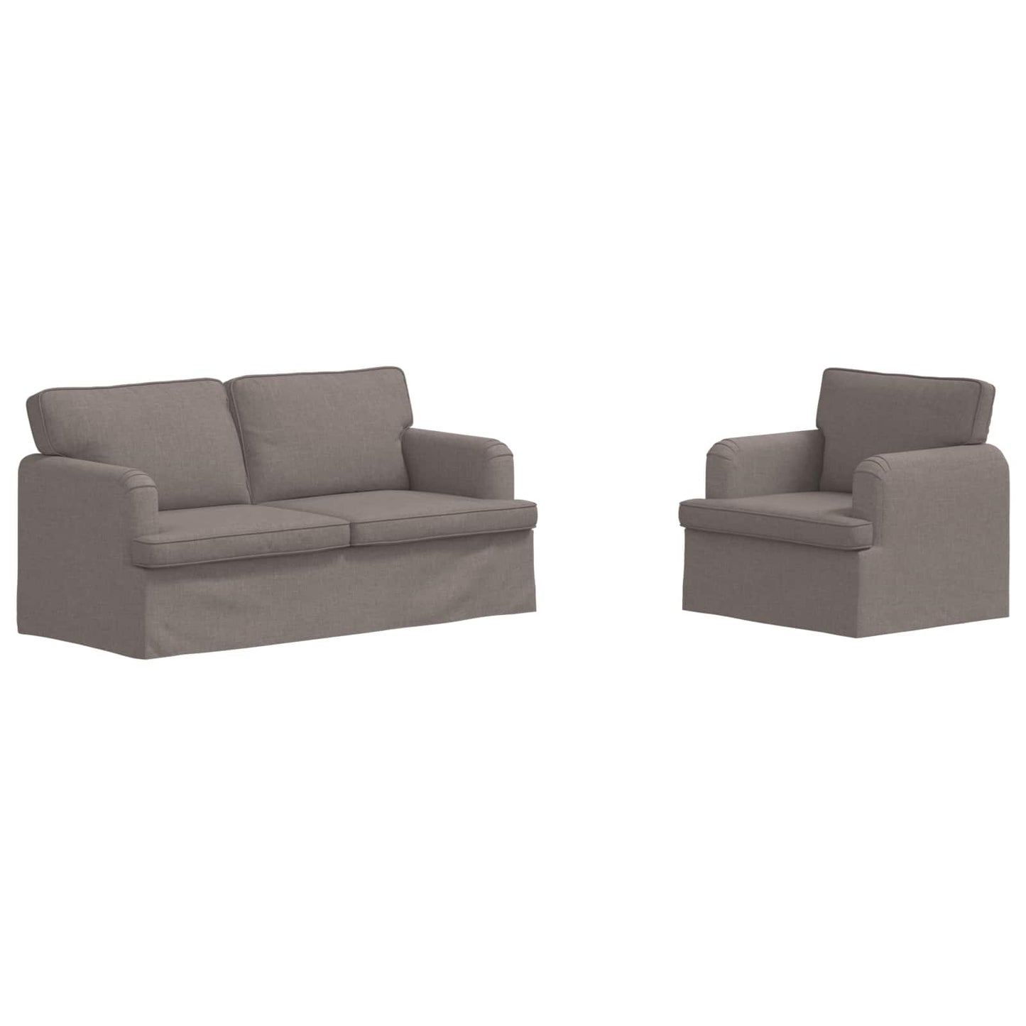 vidaXL Σετ Καναπέ 2 pcs Taupe 162 x 80 x 85 εκ ύφασμα