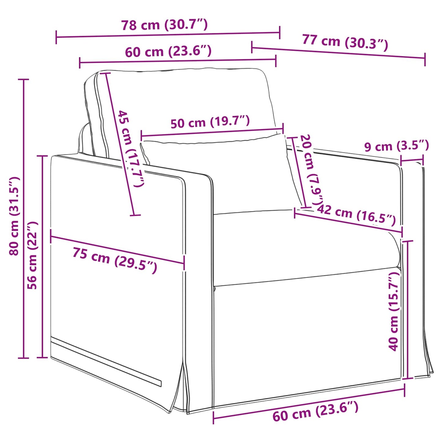 vidaXL Σετ Καναπέ 2 pcs Σκούρο Γκρι 198 x 78 x 80 εκ ύφασμα