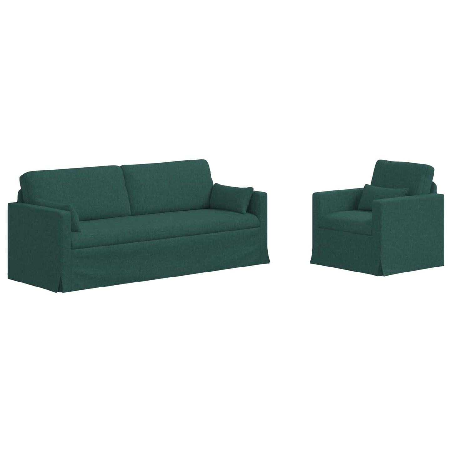 vidaXL Σετ Καναπέ 2 pcs Σκούρο Πράσινο 198 x 78 x 80 εκ ύφασμα