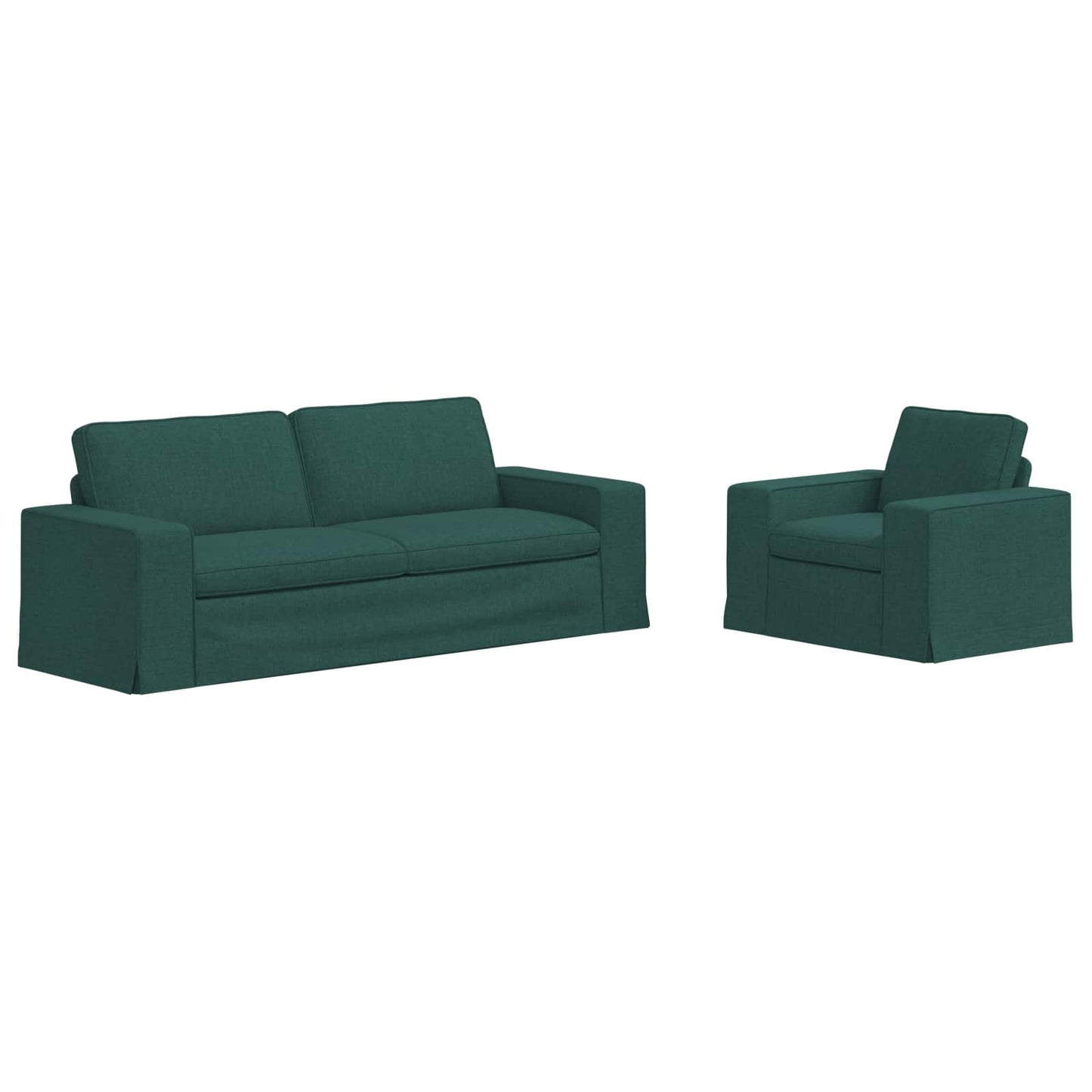 vidaXL Σετ Καναπέ 2 pcs Σκούρο Πράσινο 222 x 80 x 82 εκ ύφασμα