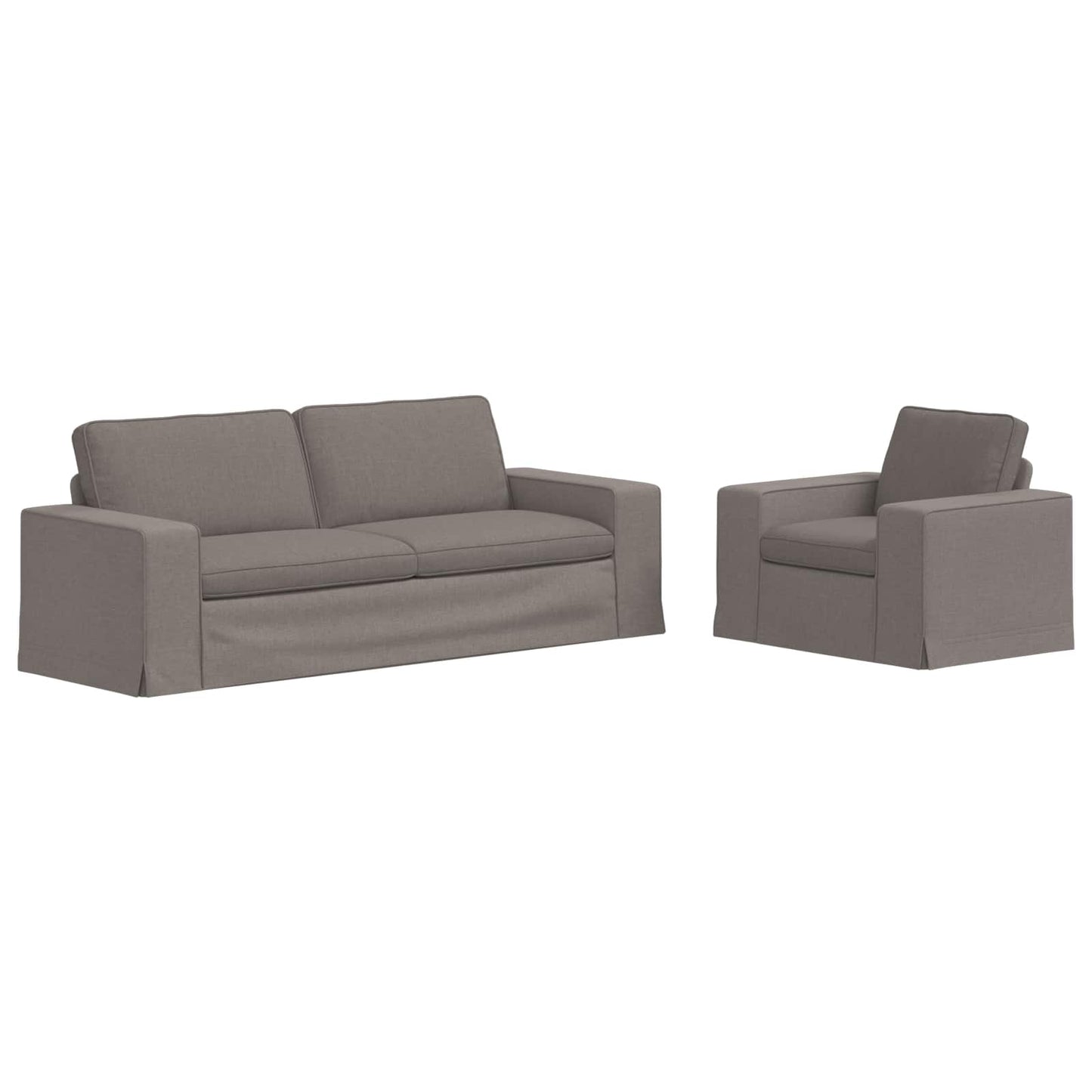 vidaXL Σετ Καναπέ 2 pcs Taupe 222 x 80 x 82 εκ ύφασμα