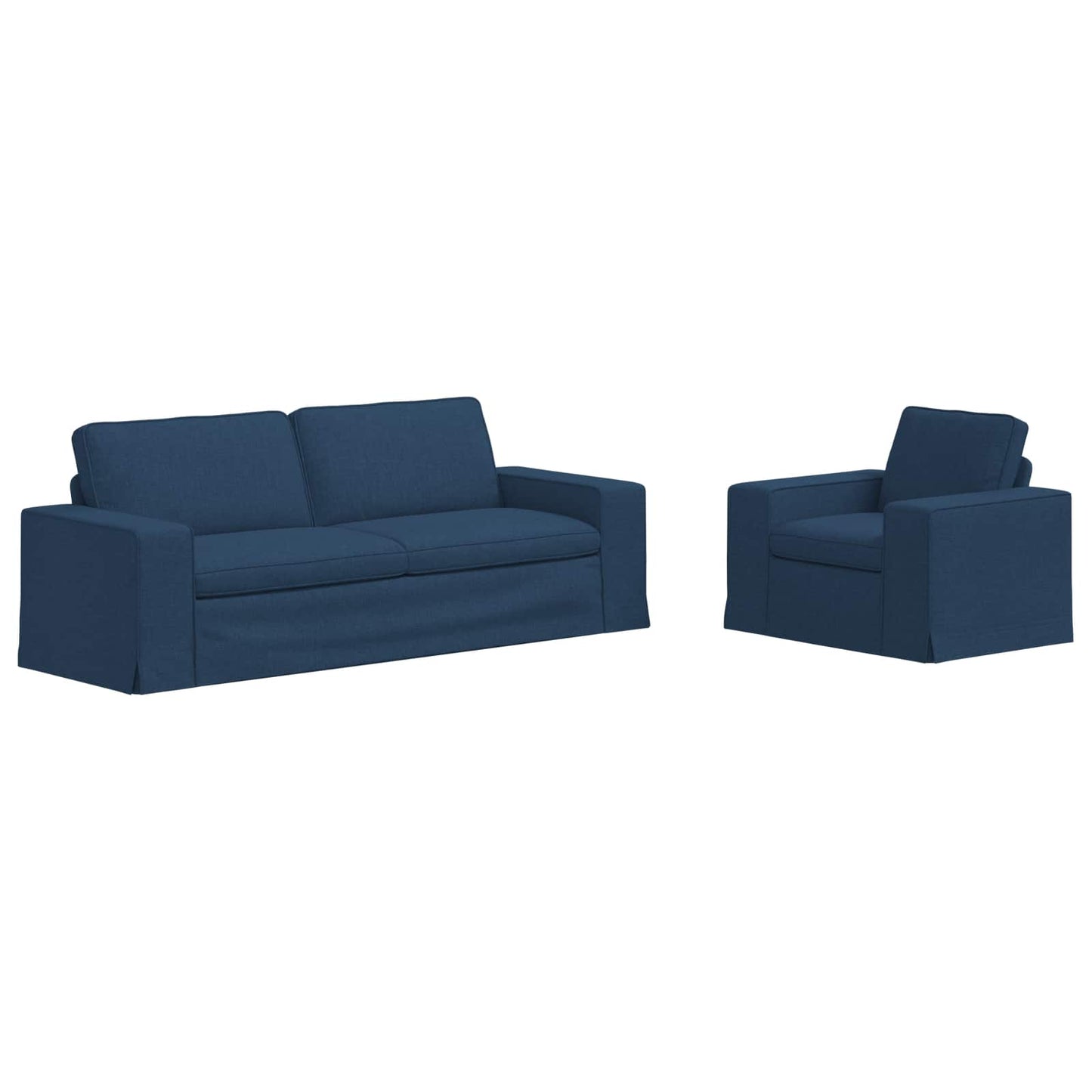 vidaXL Σετ Καναπέ 2 pcs Μπλε 222 x 80 x 82 εκ ύφασμα