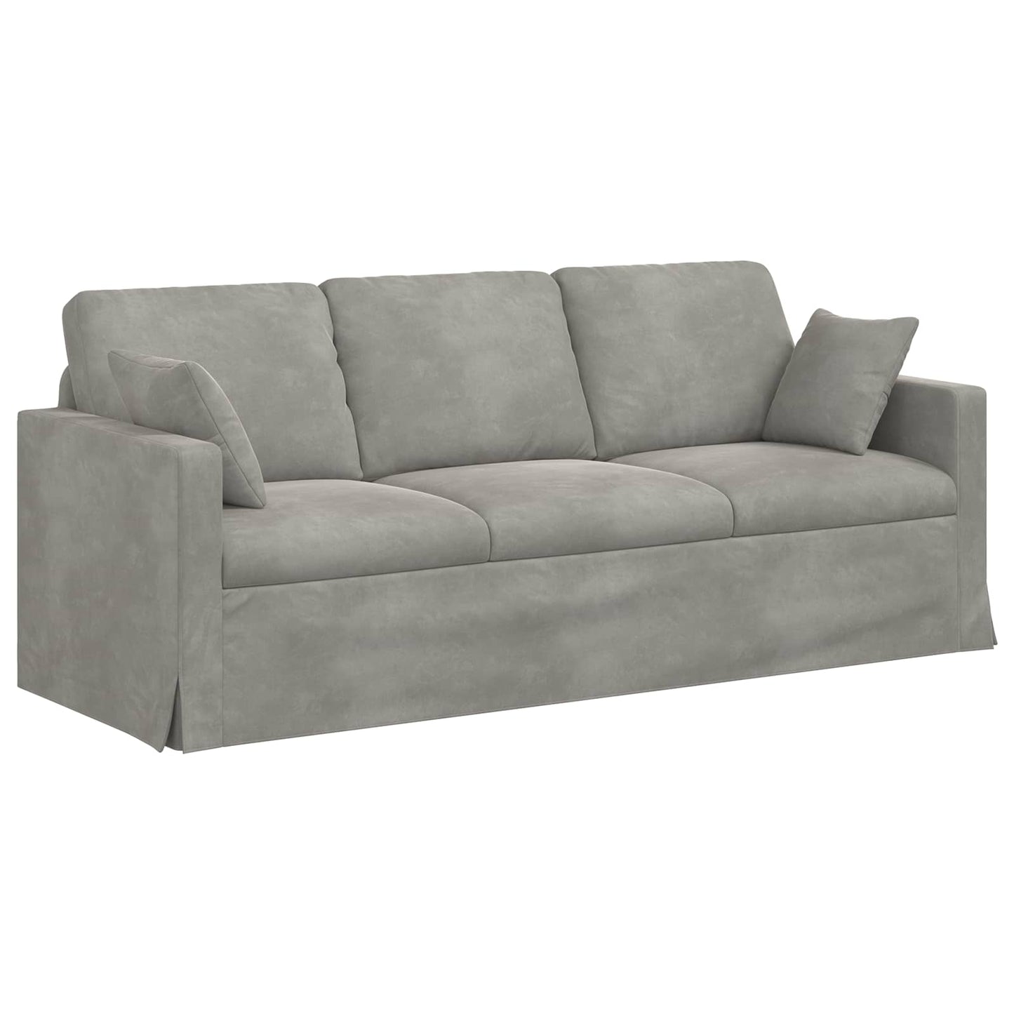 vidaXL Σετ Καναπέ 2 pcs Ανοιχτό γκρι 198 x 78 x 80 εκ Βελούδο