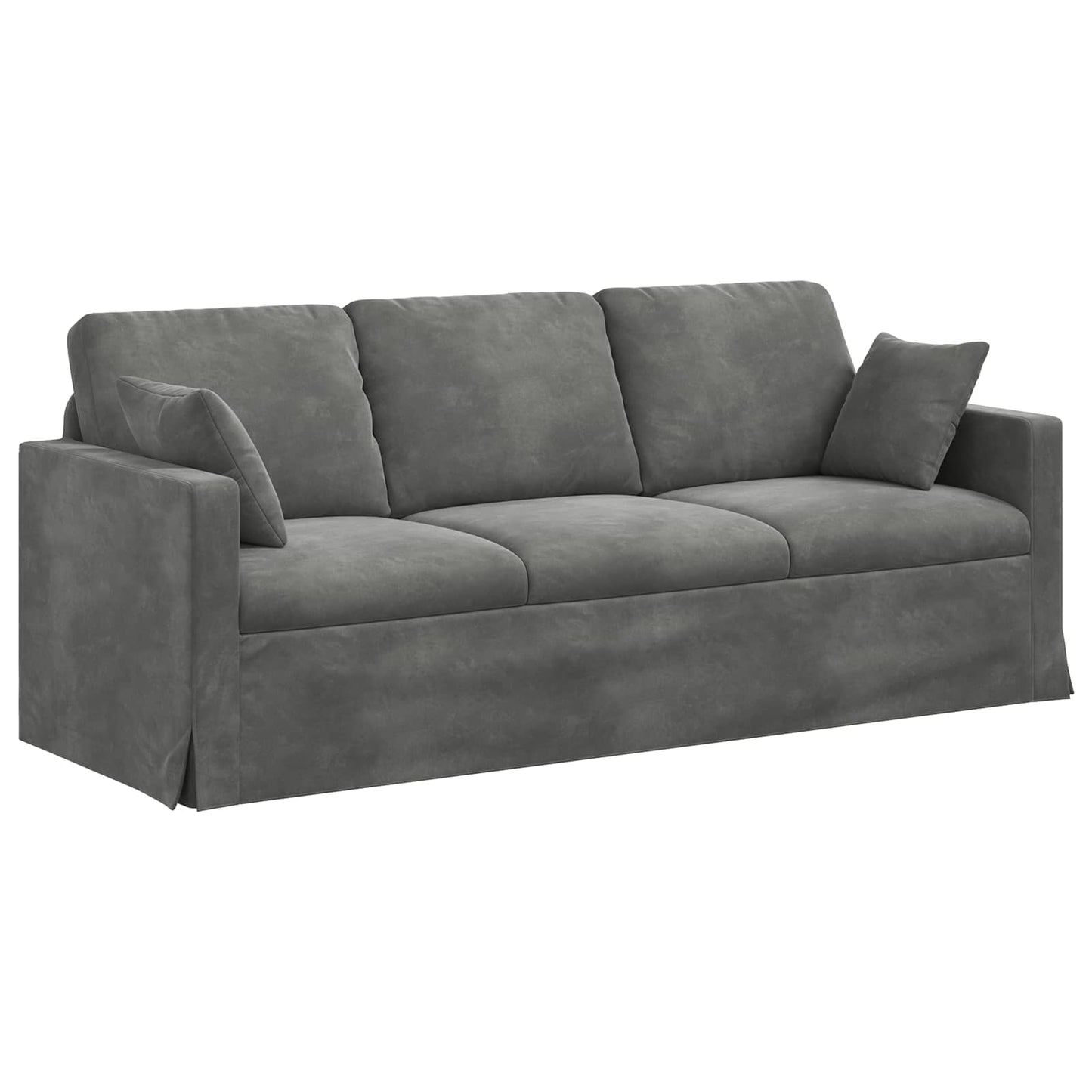 vidaXL Σετ Καναπέ 2 pcs Σκούρο Γκρι 198 x 78 x 80 εκ Βελούδο