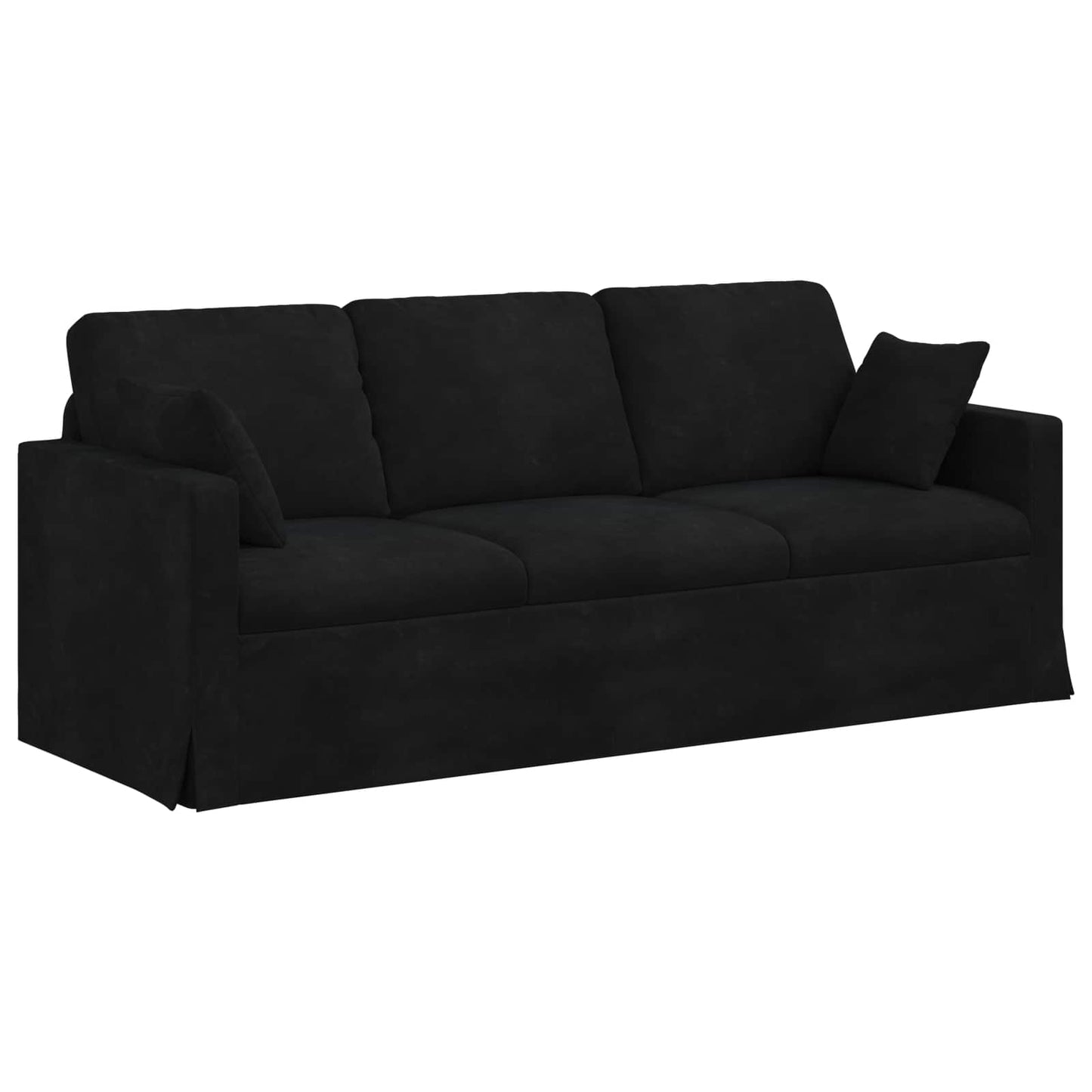 vidaXL Σετ Καναπέ 2 pcs Μαύρο 198 x 78 x 80 εκ Βελούδο