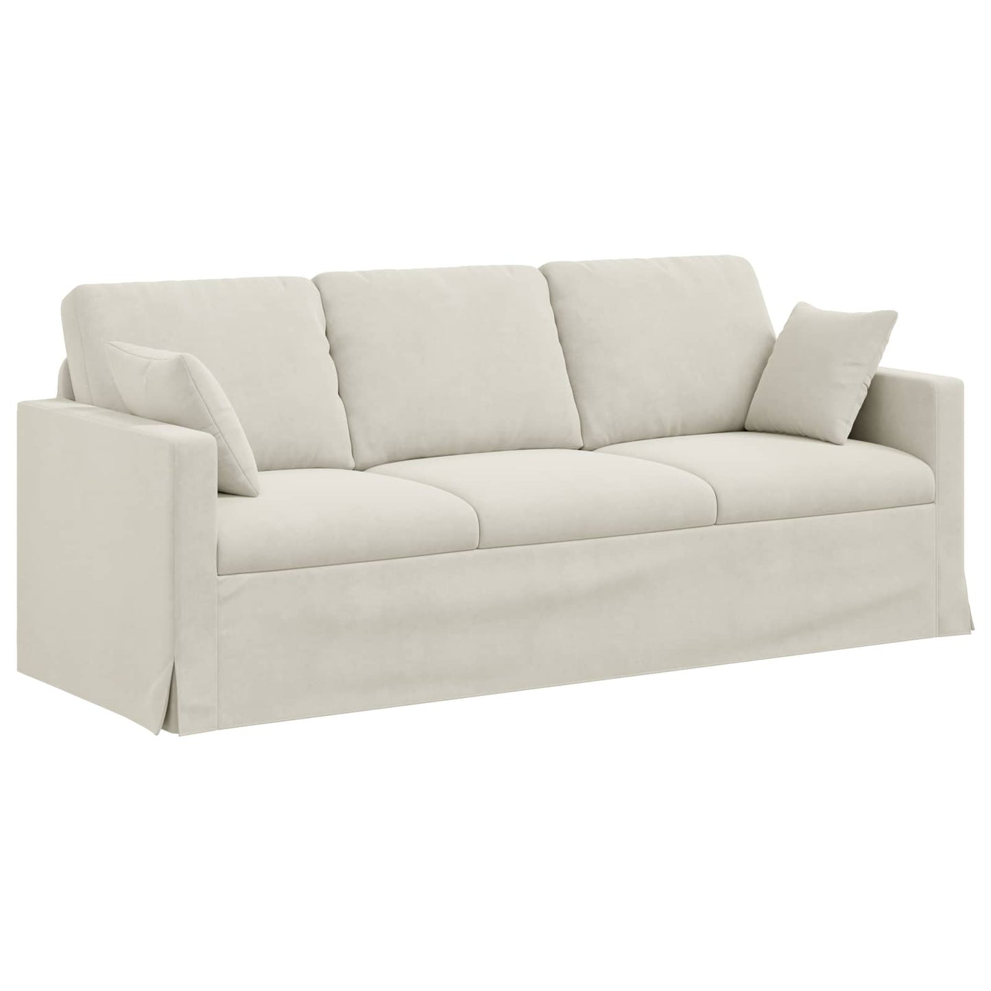 vidaXL Σετ Καναπέ 2 pcs Κρεμ 198 x 78 x 80 εκ Βελούδο