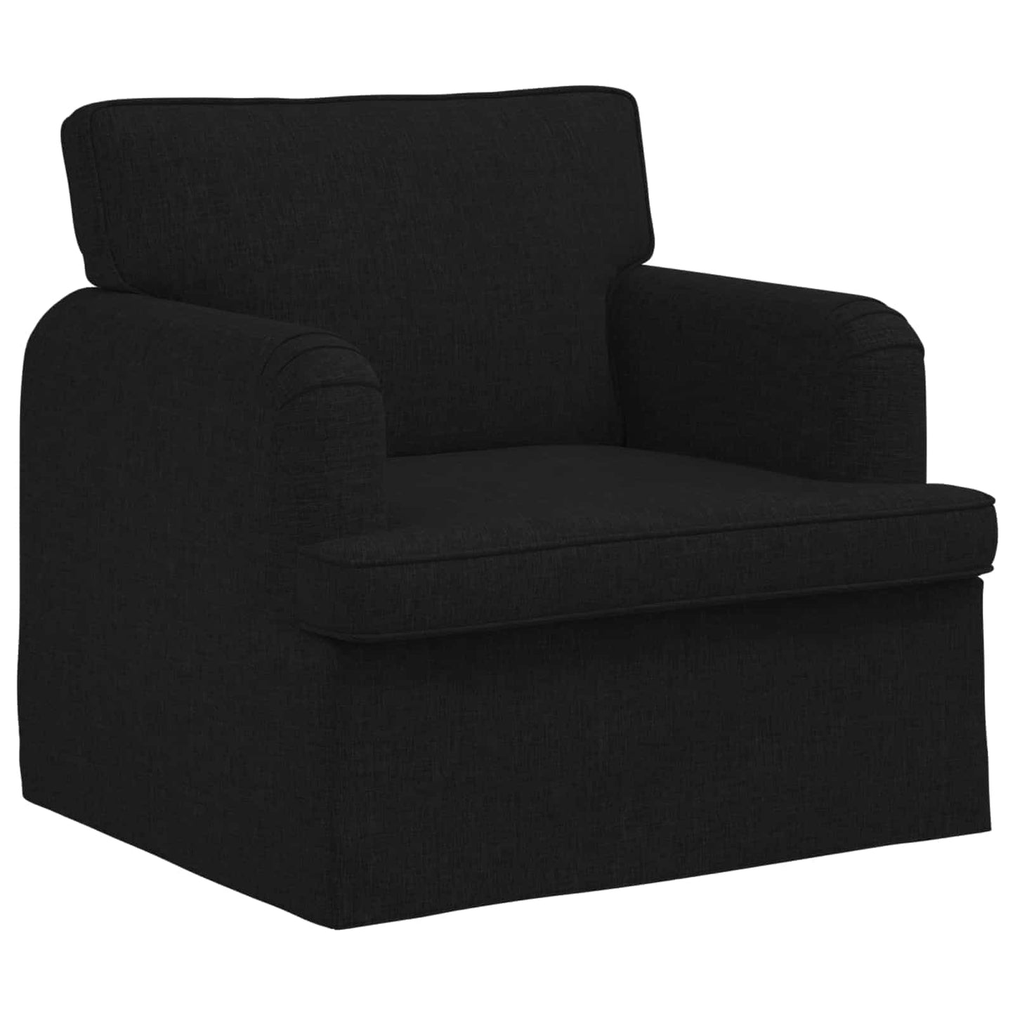 vidaXL Σετ Καναπέ 2 pcs Μαύρο 144 x 80 x 85 εκ ύφασμα
