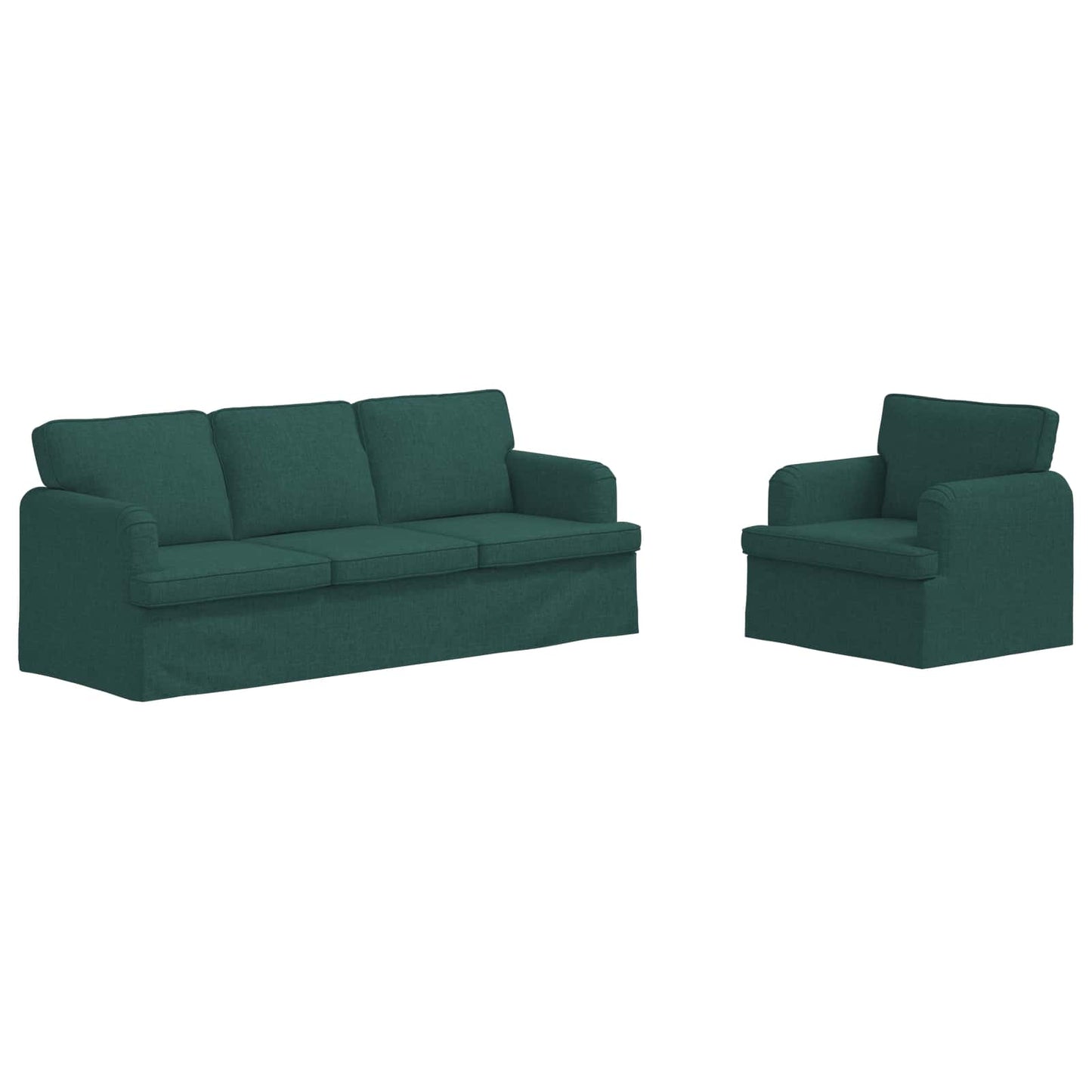 vidaXL Σετ Καναπέ 2 pcs Σκούρο Πράσινο 201 x 80 x 85 εκ ύφασμα