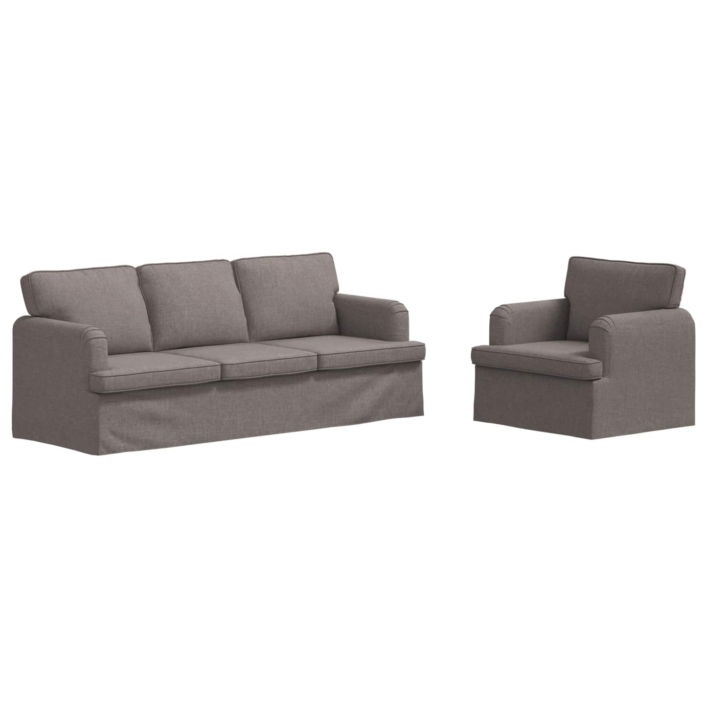 vidaXL Σετ Καναπέ 2 pcs Taupe 201 x 80 x 85 εκ ύφασμα
