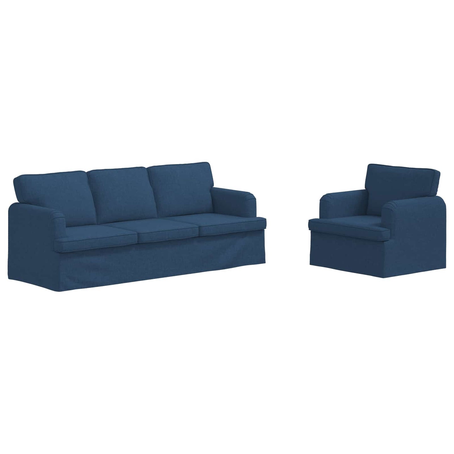 vidaXL Σετ Καναπέ 2 pcs Μπλε 201 x 80 x 85 εκ ύφασμα