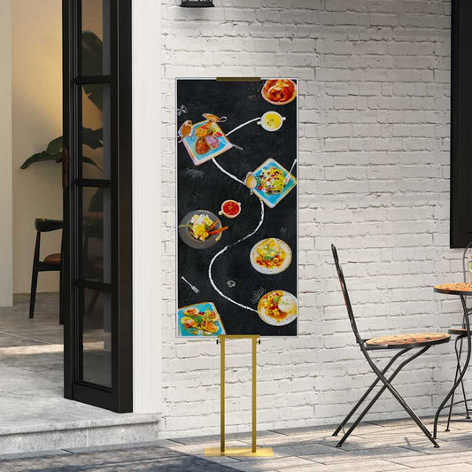 vidaXL Εκθεσιακές Οθόνες 2 pcs Χρυσό 30 x 23,5 x 210 εκ Ατσάλι
