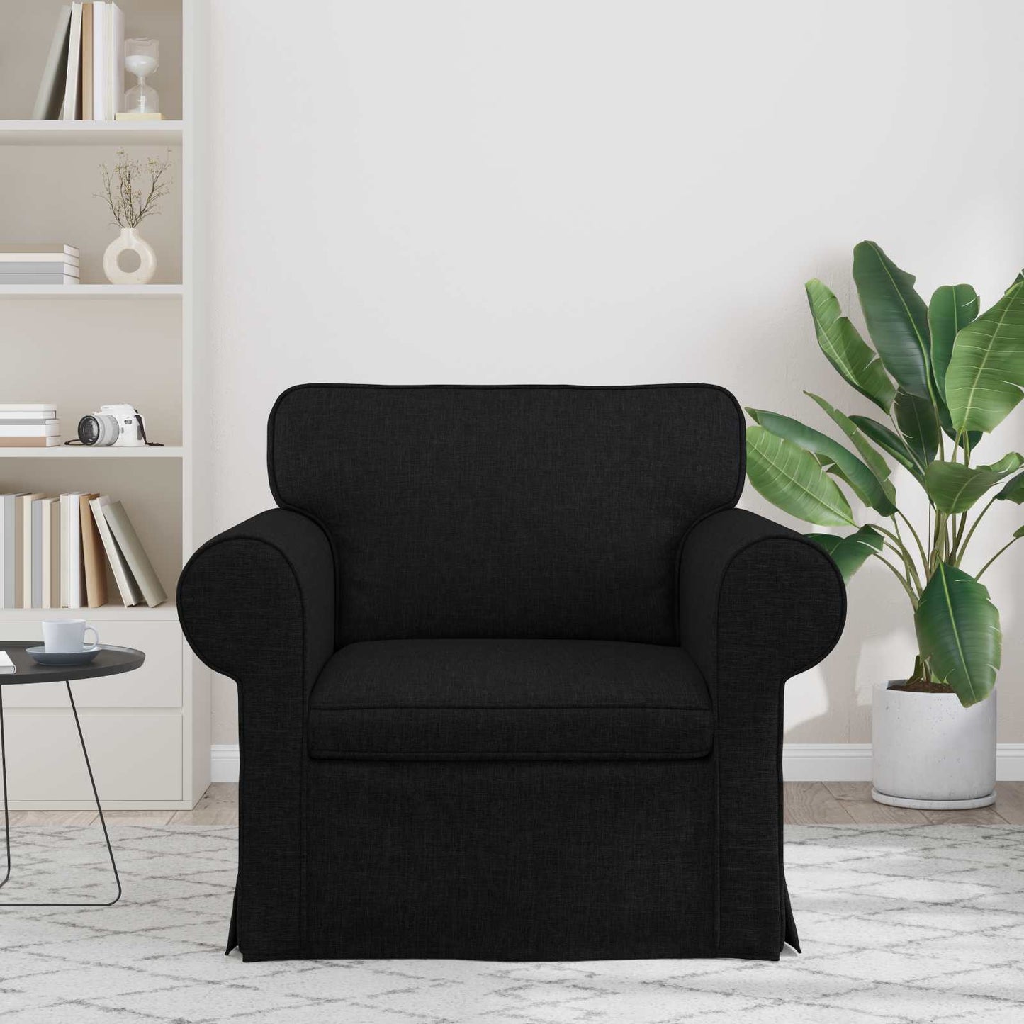 vidaXL Καναπές Μαύρο 95 x 82 x 80 εκ ύφασμα