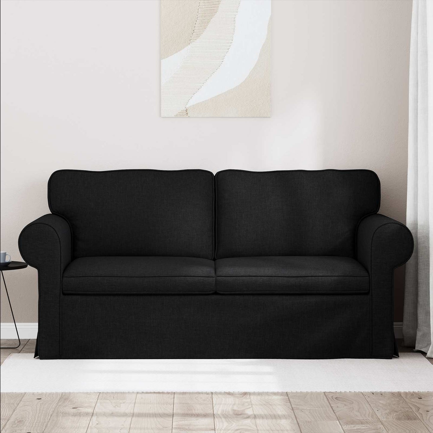 vidaXL Καναπές Μαύρο 175 x 82 x 80 εκ ύφασμα