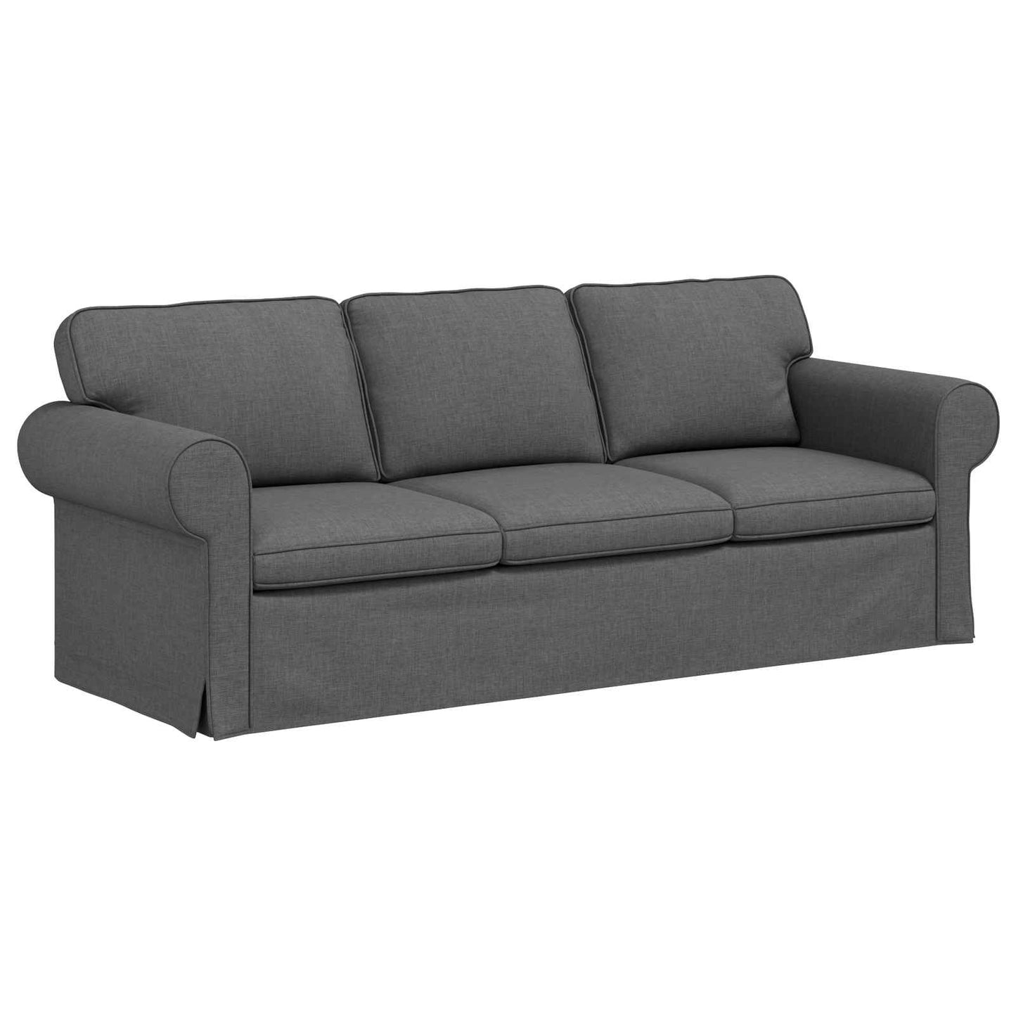 vidaXL Καναπές Σκούρο Γκρι 215 x 82 x 80 εκ ύφασμα
