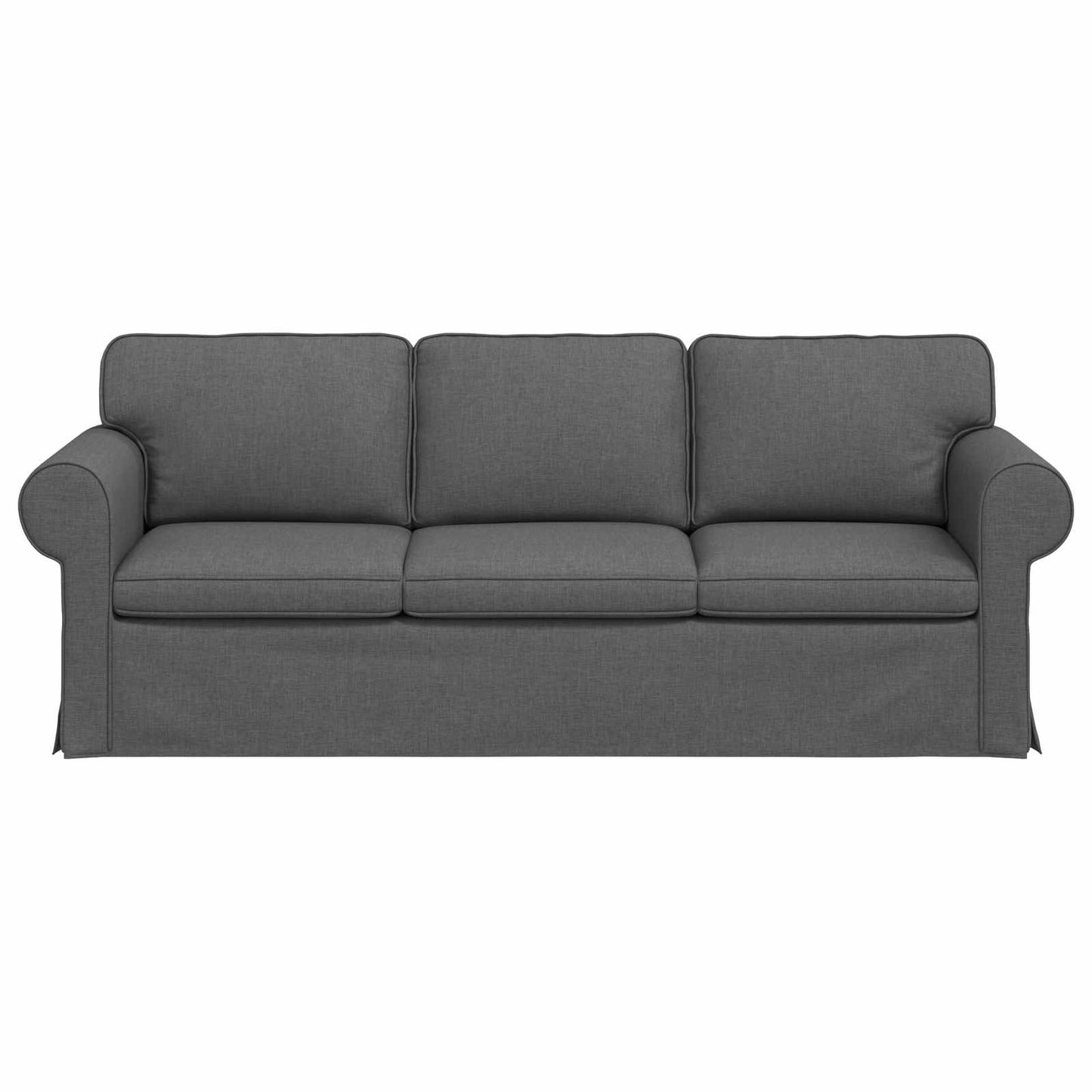 vidaXL Καναπές Σκούρο Γκρι 215 x 82 x 80 εκ ύφασμα