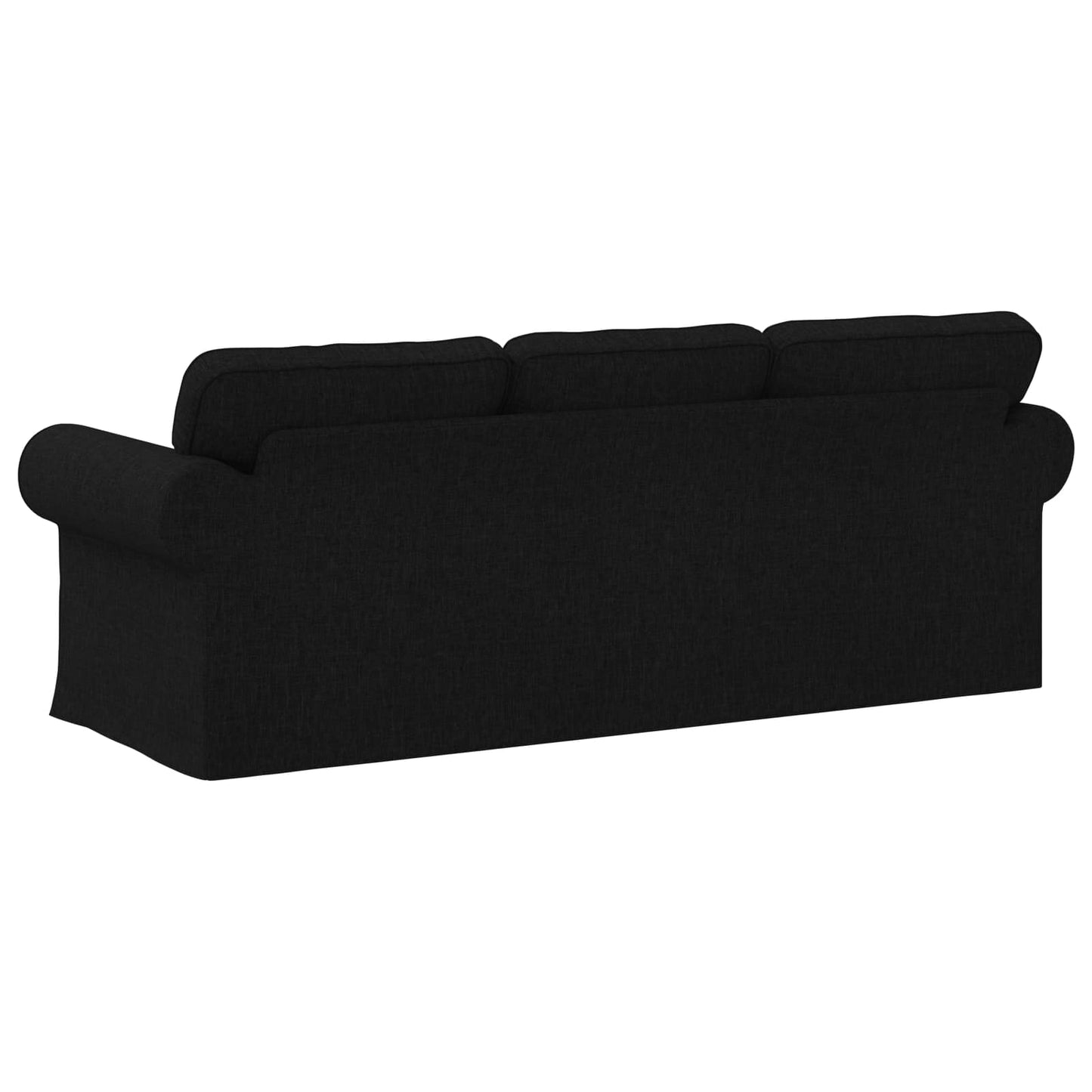 vidaXL Καναπές Μαύρο 215 x 82 x 80 εκ ύφασμα