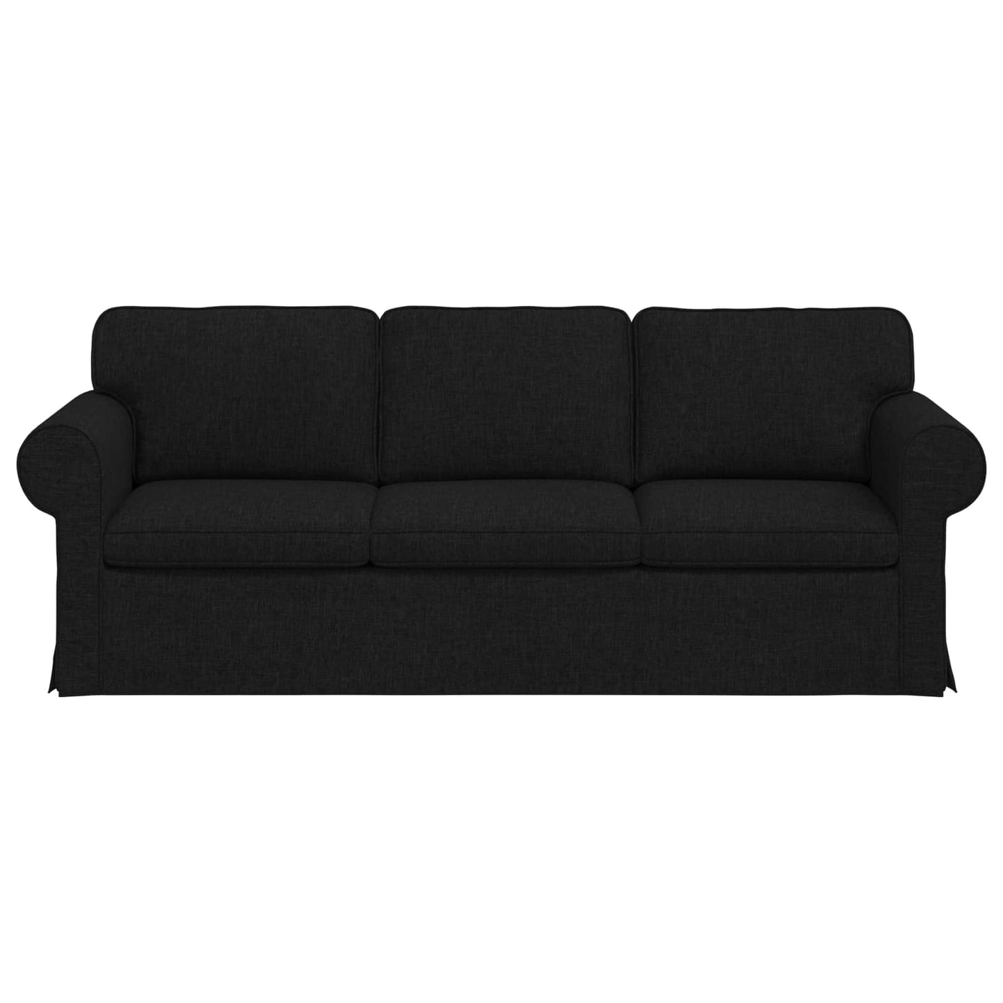 vidaXL Καναπές Μαύρο 215 x 82 x 80 εκ ύφασμα