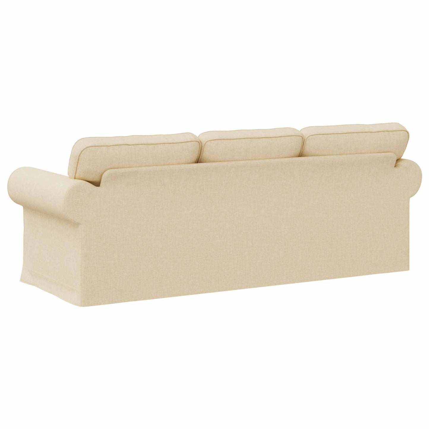 vidaXL Καναπές Κρεμ 215 x 82 x 80 εκ ύφασμα