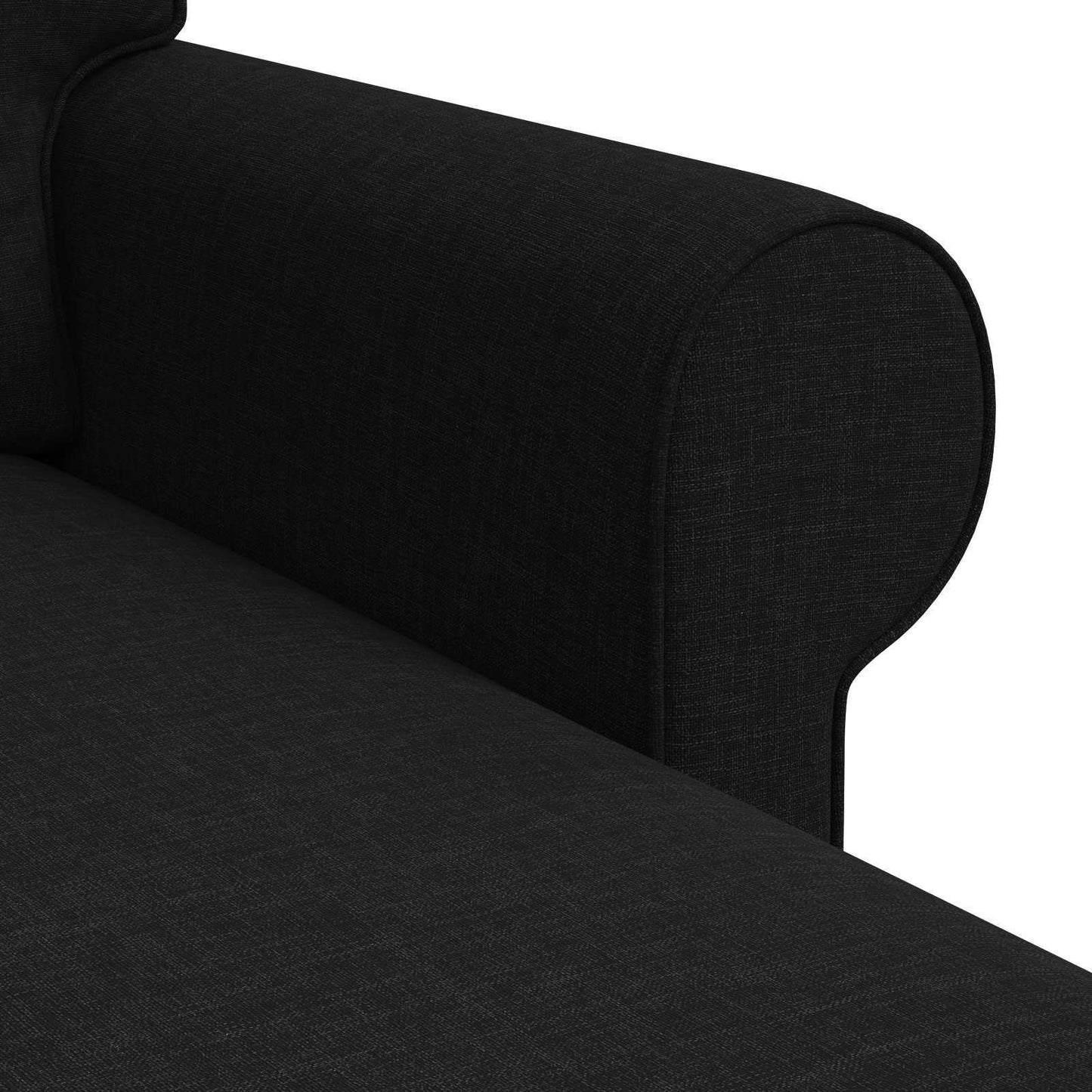 vidaXL Καναπές Μαύρο 195 x 138 x 80 εκ ύφασμα