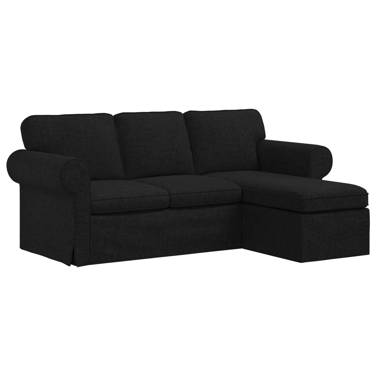 vidaXL Καναπές Μαύρο 195 x 138 x 80 εκ ύφασμα
