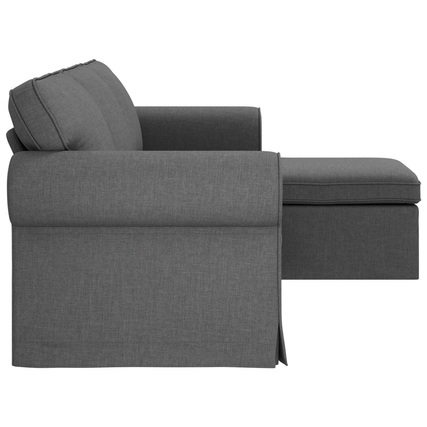 vidaXL Καναπές Σκούρο Γκρι 215 x 138 x 80 εκ ύφασμα