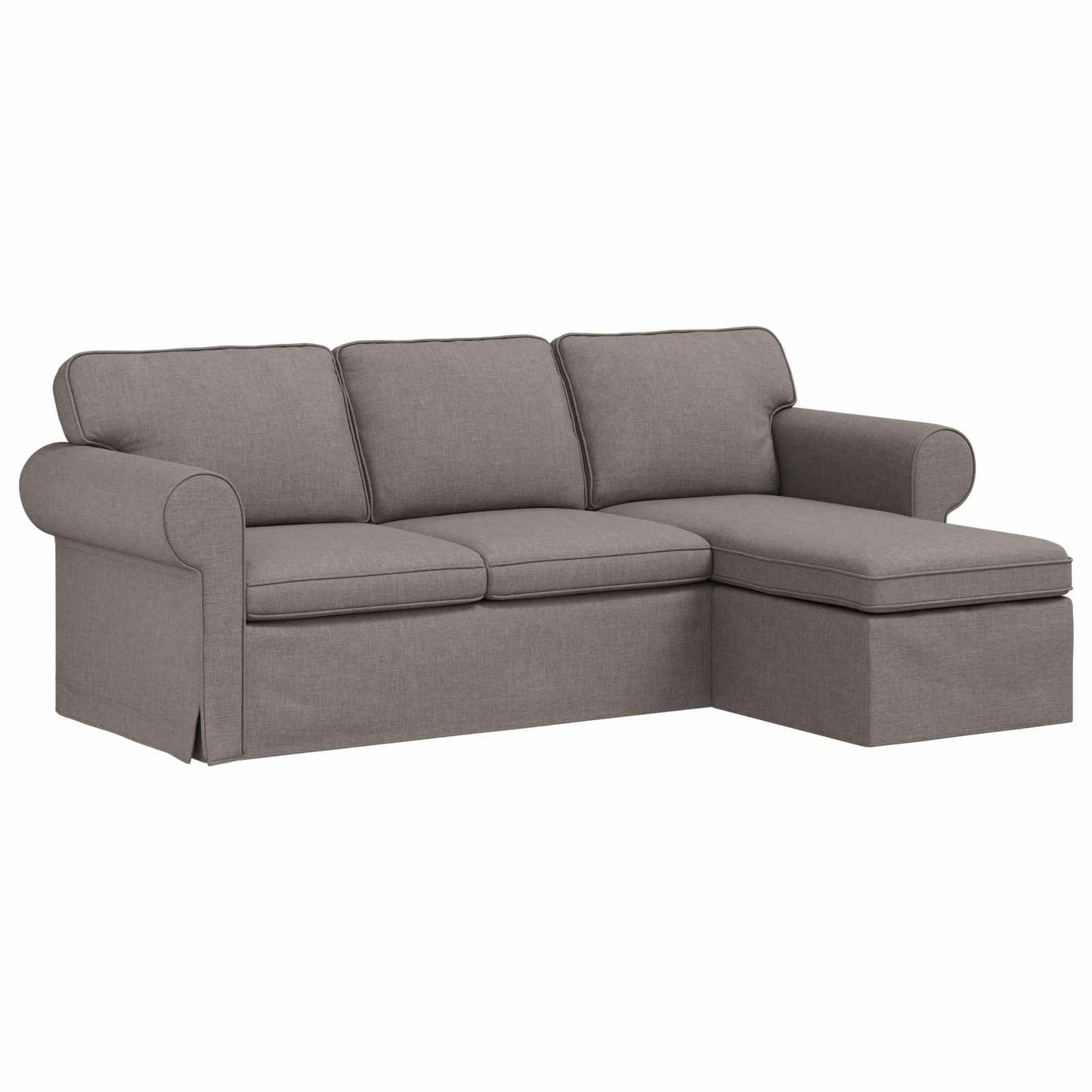 vidaXL Καναπές Taupe 245 x 138 x 80 εκ ύφασμα