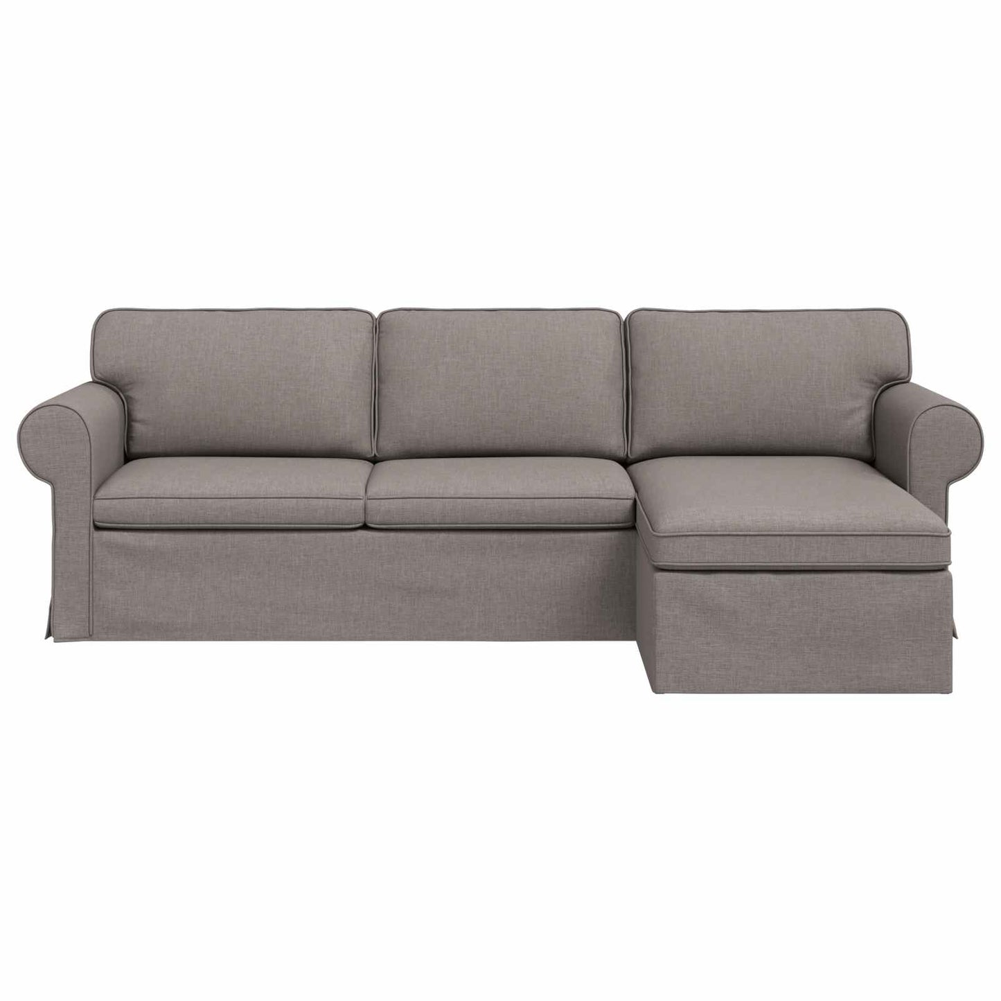 vidaXL Καναπές Taupe 245 x 138 x 80 εκ ύφασμα
