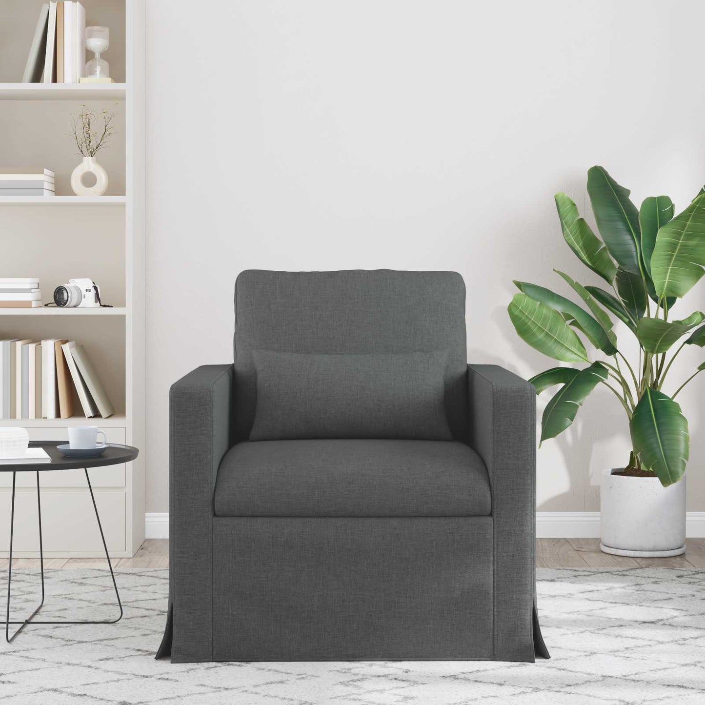 vidaXL Καναπές Σκούρο Γκρι 78 x 78 x 80 εκ. ύφασμα