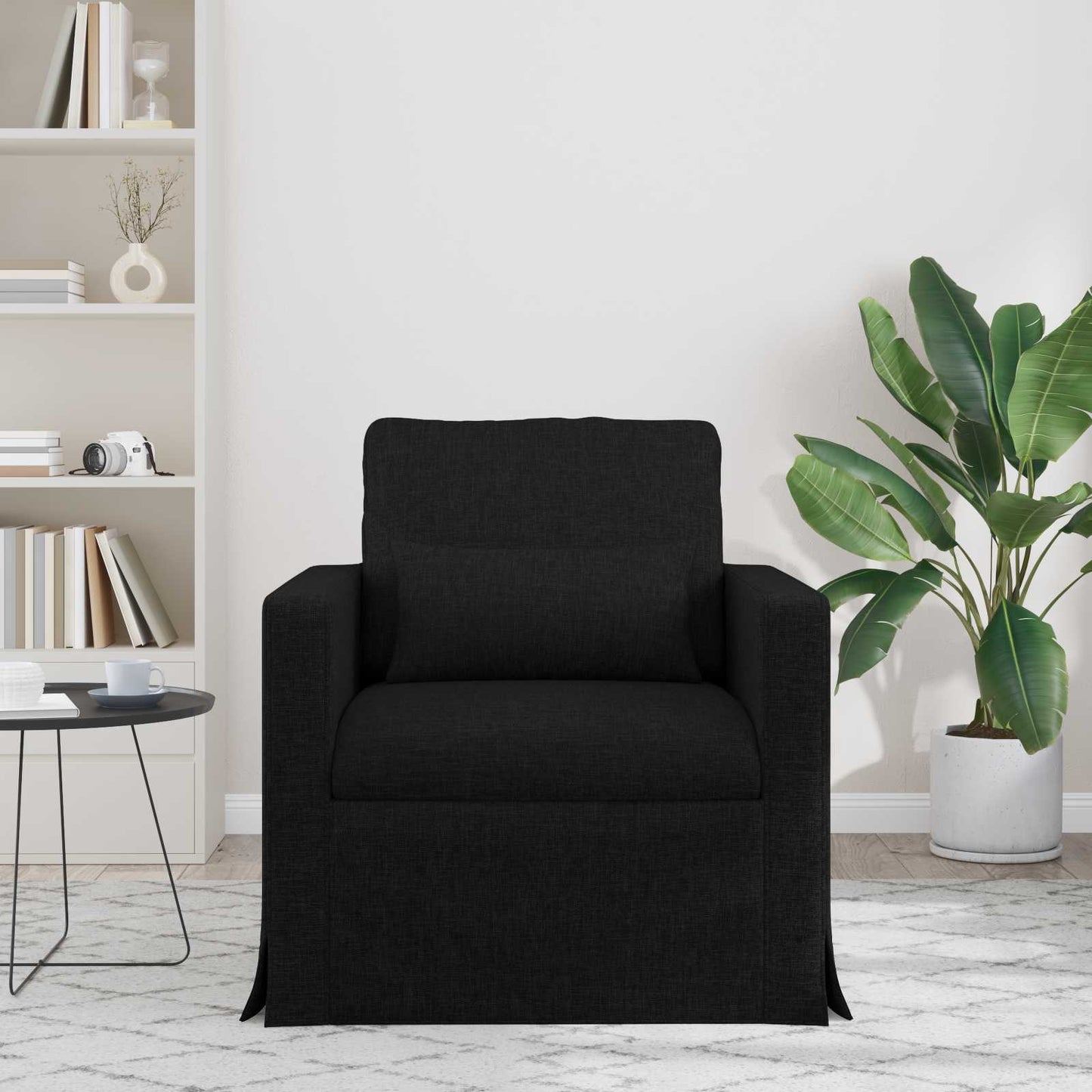 vidaXL Καναπές Μαύρο 78 x 78 x 80 εκ. ύφασμα