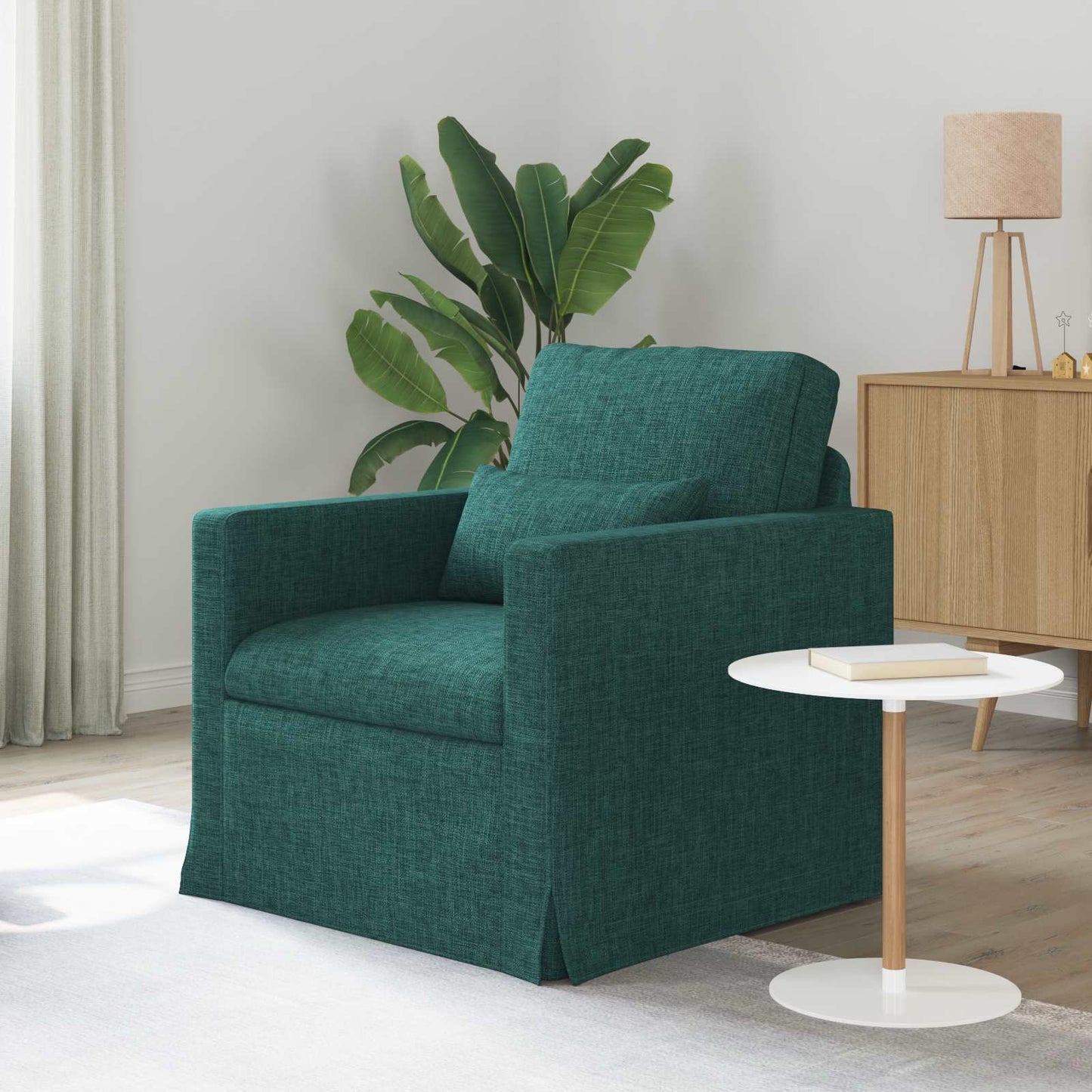 vidaXL Καναπές Σκούρο Πράσινο 78 x 78 x 80 εκ. ύφασμα