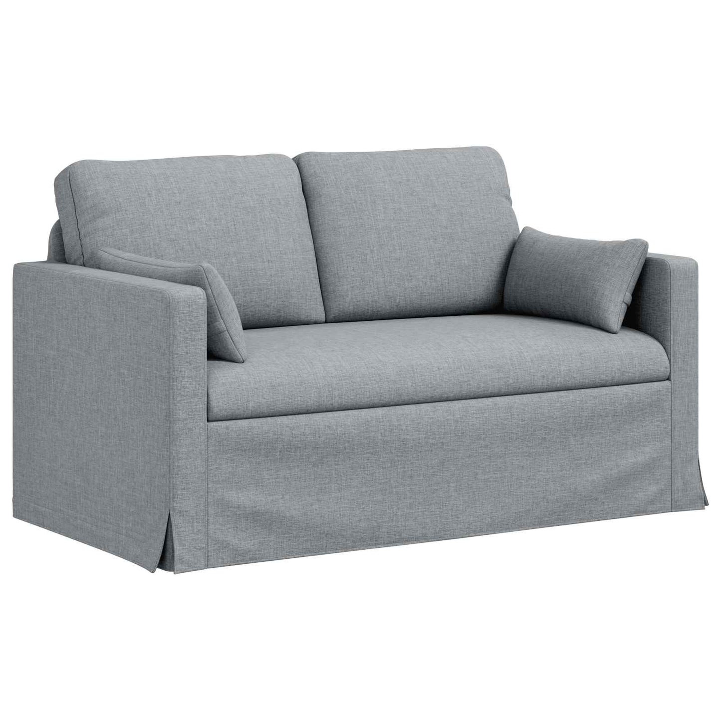 vidaXL Καναπές Ανοιχτό γκρι 139 x 78 x 80 εκ ύφασμα