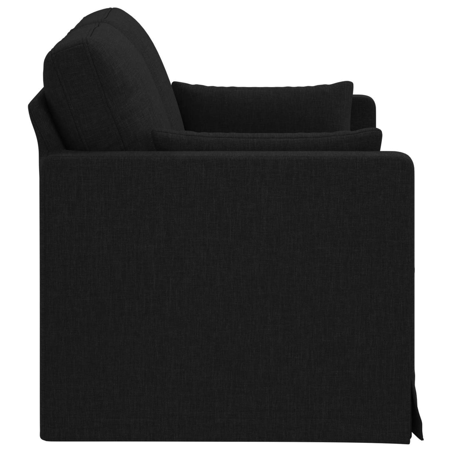 vidaXL Καναπές Μαύρο 139 x 78 x 80 εκ ύφασμα