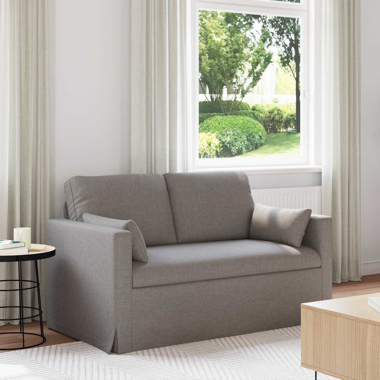 vidaXL Καναπές Taupe 139 x 78 x 80 εκ ύφασμα