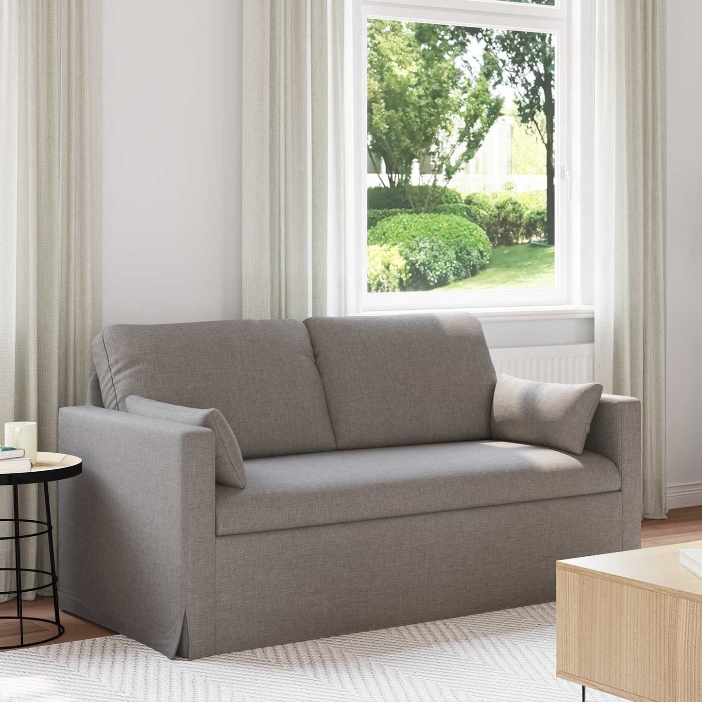 vidaXL Καναπές Taupe 158 x 78 x 80 εκ ύφασμα
