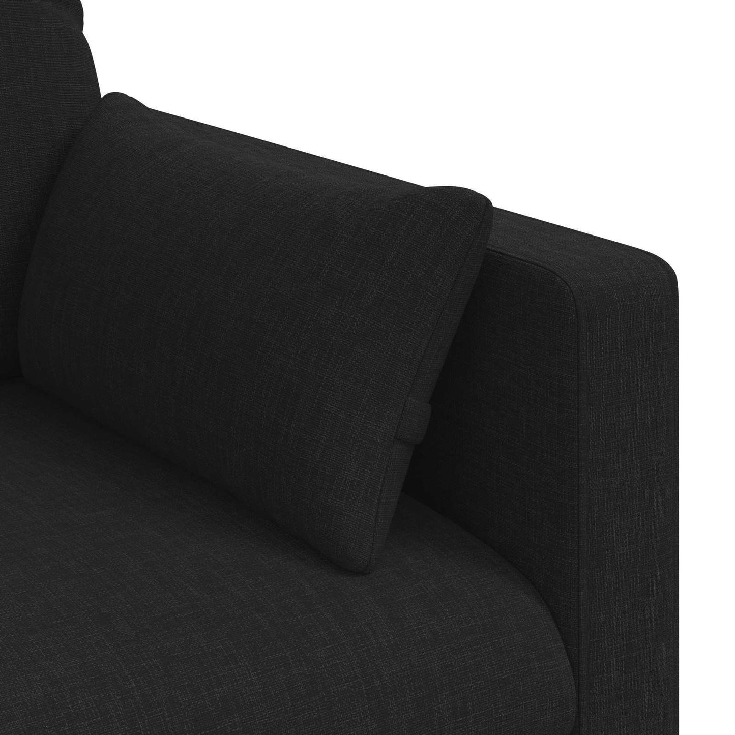 vidaXL Καναπές Μαύρο 198 x 78 x 80 εκ ύφασμα