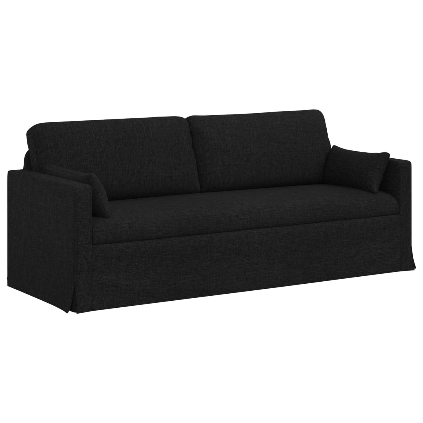 vidaXL Καναπές Μαύρο 198 x 78 x 80 εκ ύφασμα