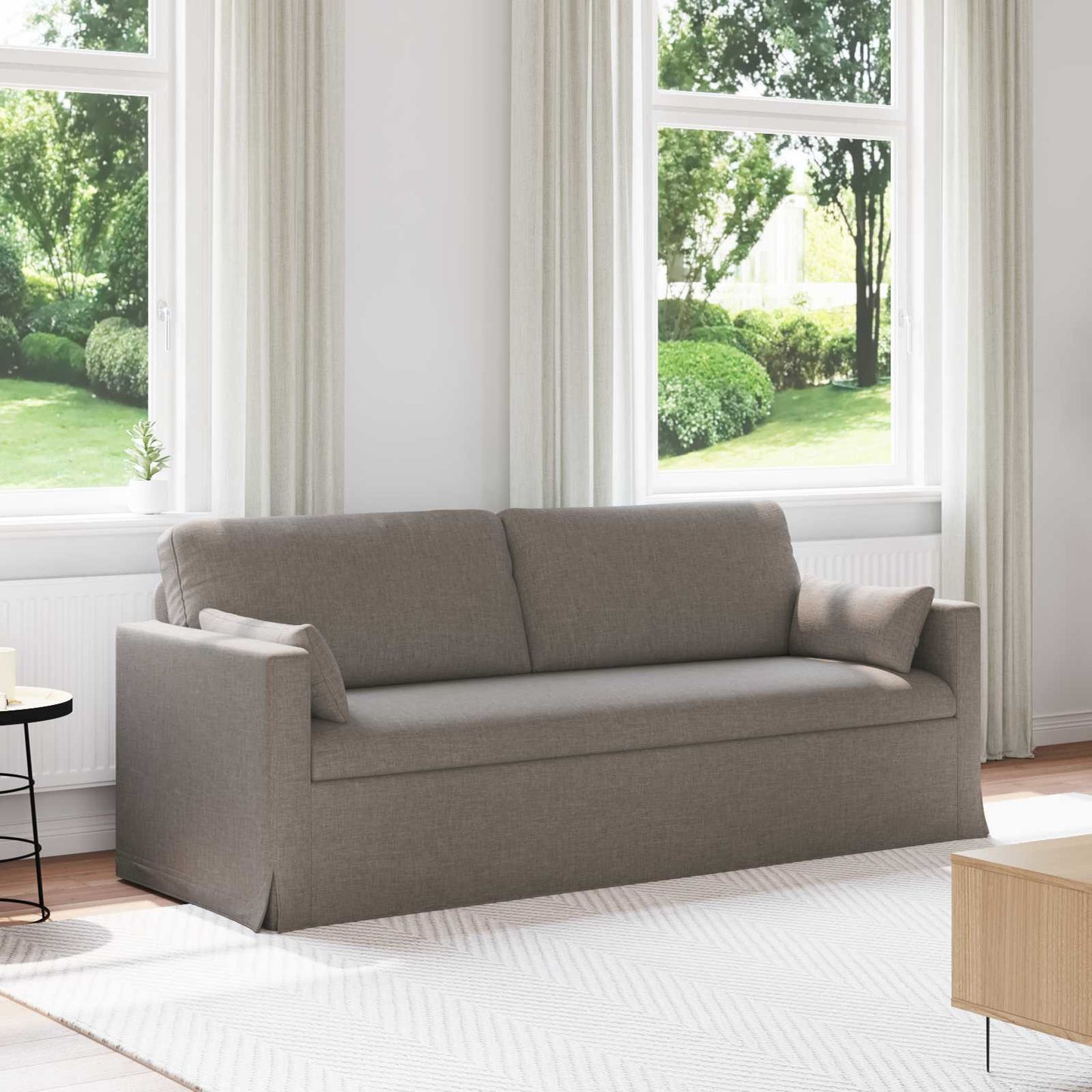 vidaXL Καναπές Taupe 198 x 78 x 80 εκ ύφασμα