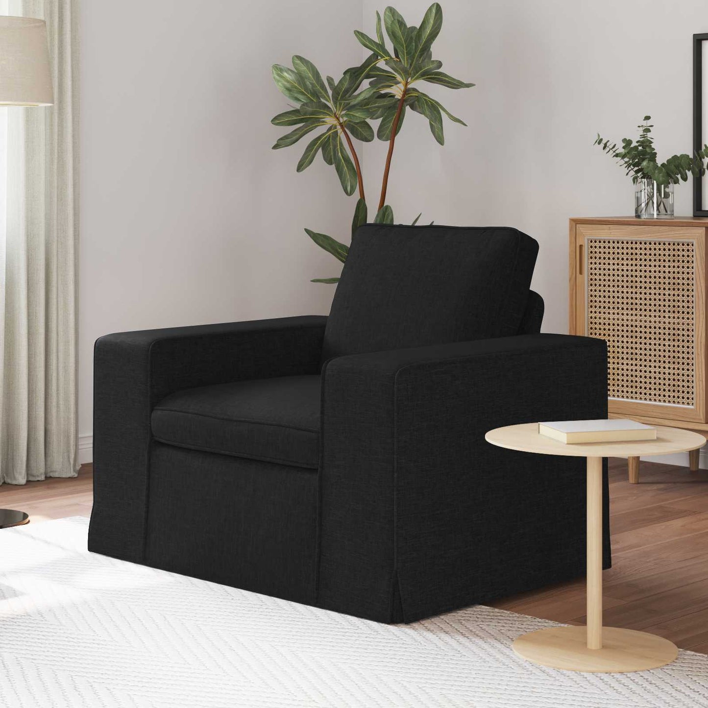 vidaXL Καναπές Μαύρο 103 x 80 x 82 εκ ύφασμα