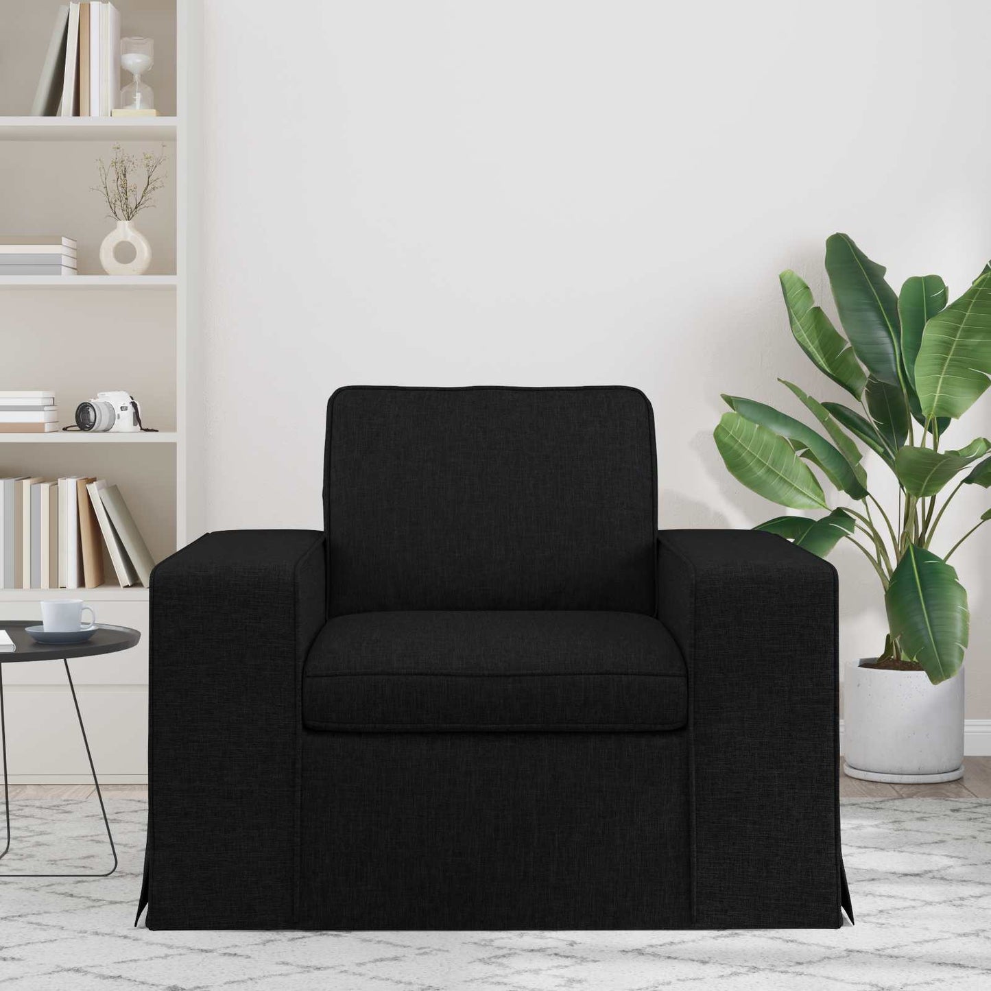 vidaXL Καναπές Μαύρο 103 x 80 x 82 εκ ύφασμα